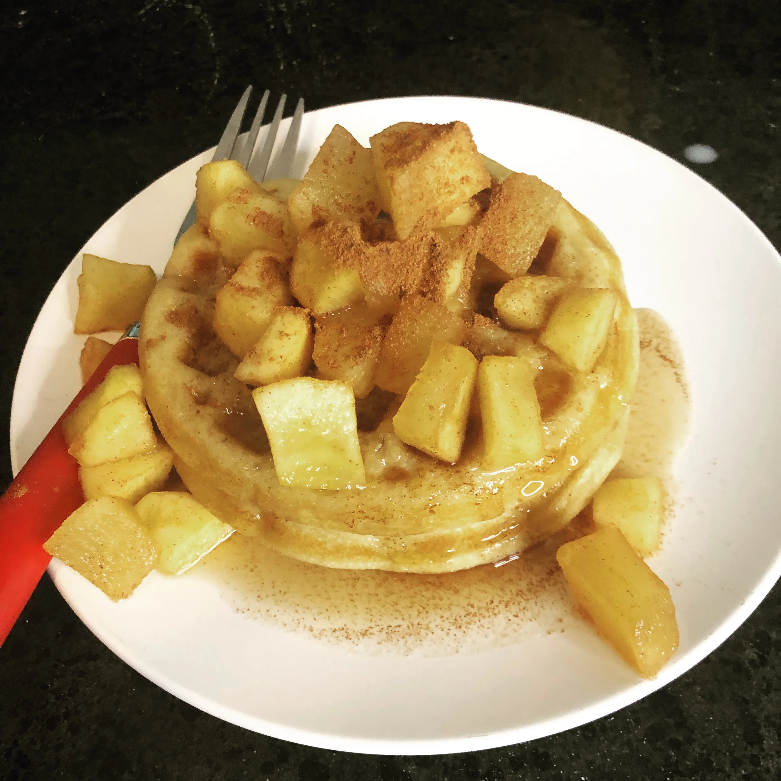 Cinnamon Apple Waffles