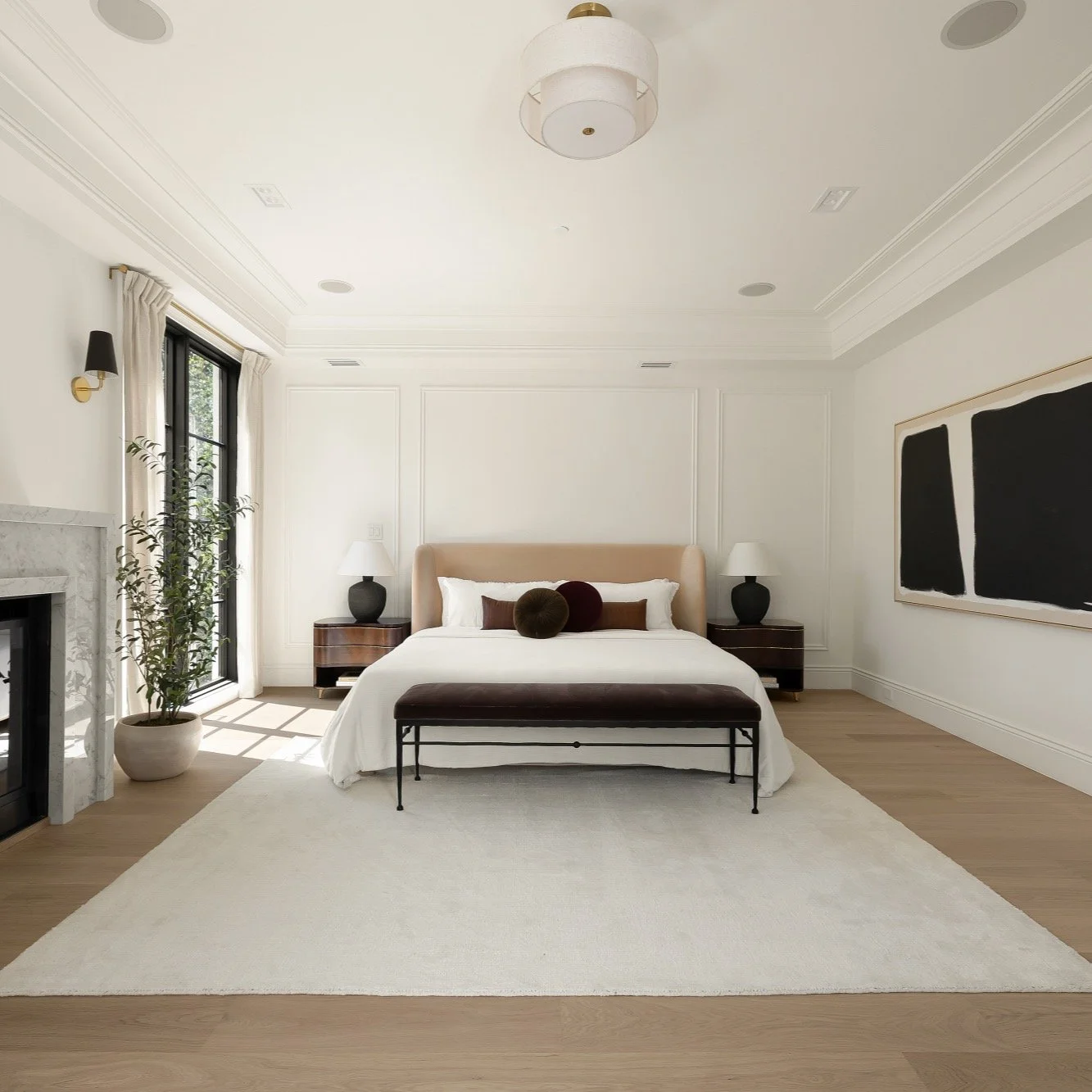 And then&hellip; the primary suite.

After all the mood and drama throughout the rest of the house, this space shifts the energy &mdash; lighter, calmer, but still incredibly considered. It&rsquo;s serene, yes&hellip; but not boring.

The architectur