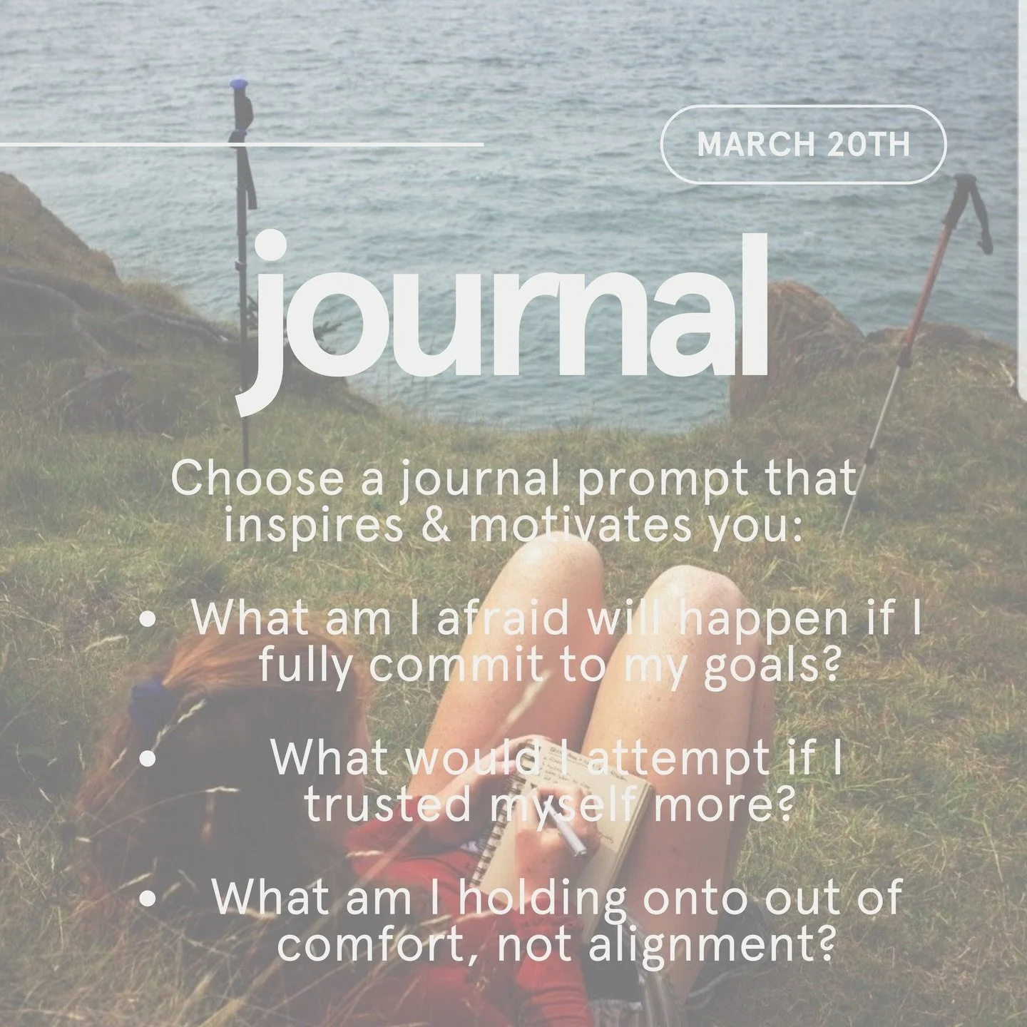 Happy Spring Equinox 🌸🌞 take a moment today to pick a journal prompt or maybe even all 3 ~ what&rsquo;s holding you back? This is the season to let go &amp; move forward with renewed energy &amp; focus 💗