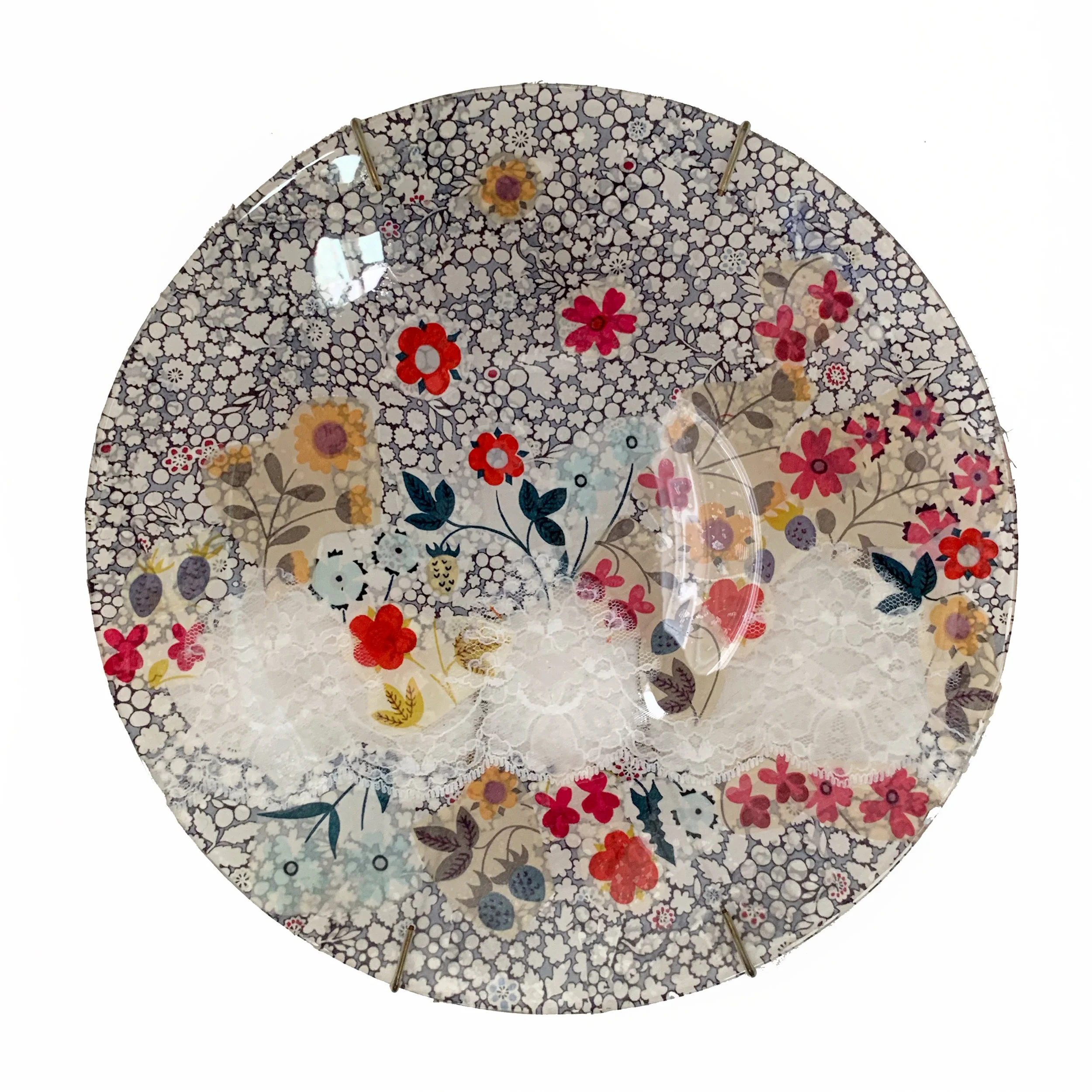 Lace Cloud Nine Decoupage Plate, 2010