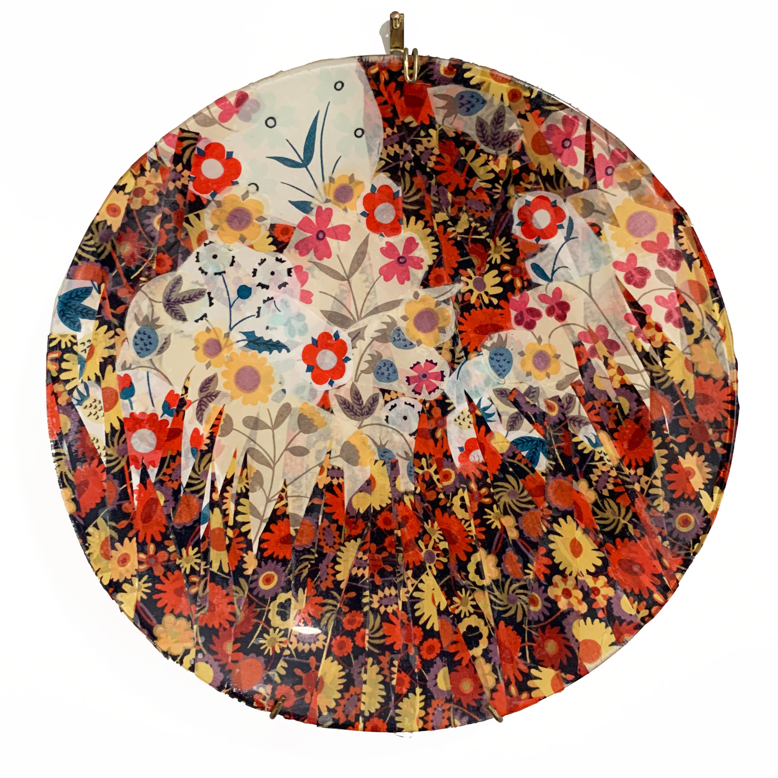 Fire Garden Decoupage Plate, 2010
