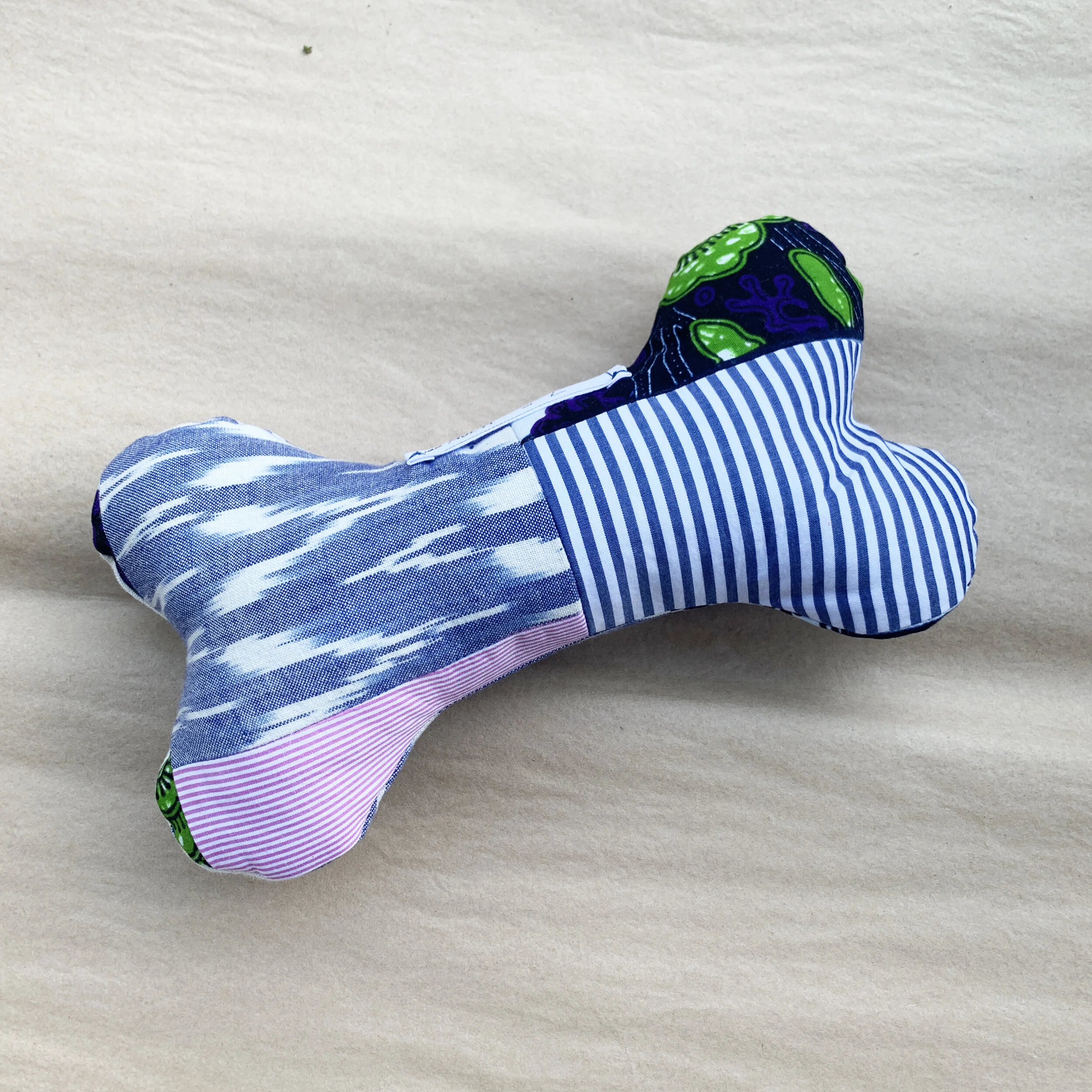 Patchwork No. 2 Print Bone Dog Toy (Large)