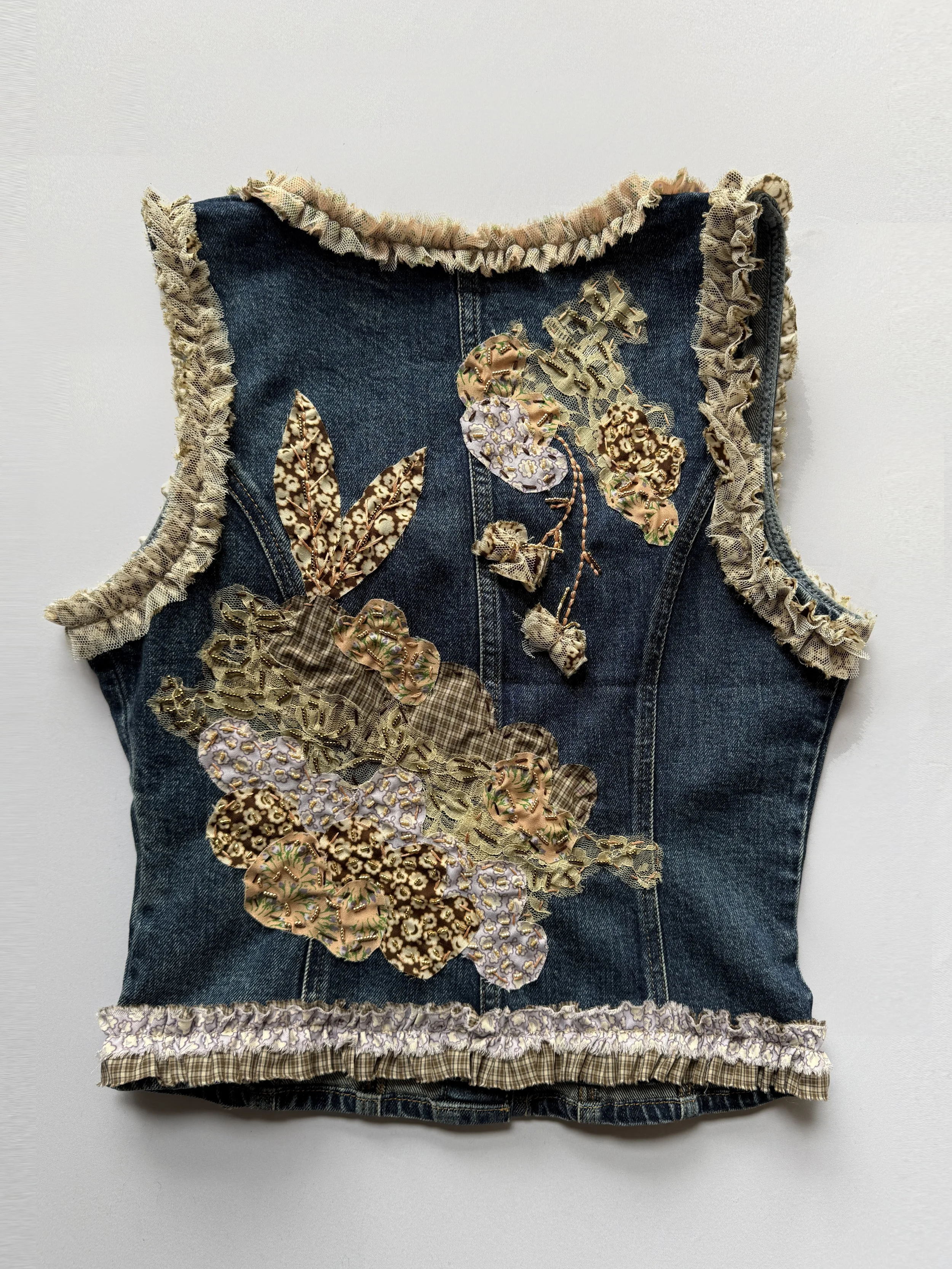 Anna Sui Resort 2027 Embellished Denim Corset Top