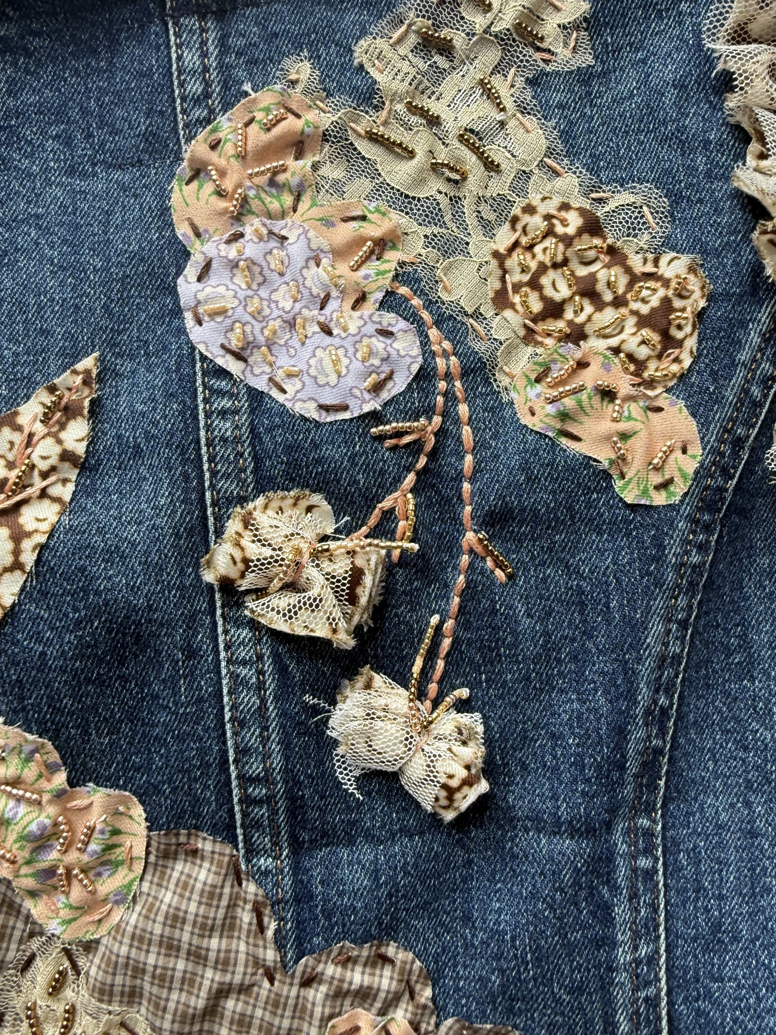 Anna Sui Resort 2027 Embellished Denim Corset Top