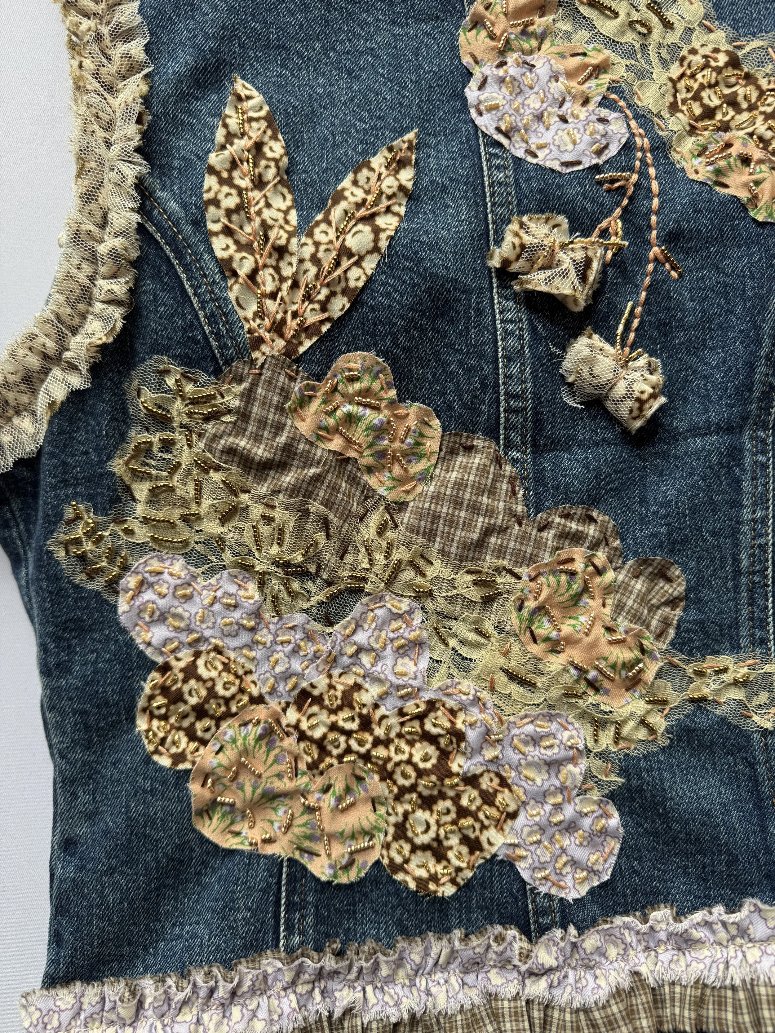 Anna Sui Resort 2027 Embellished Denim Corset Top