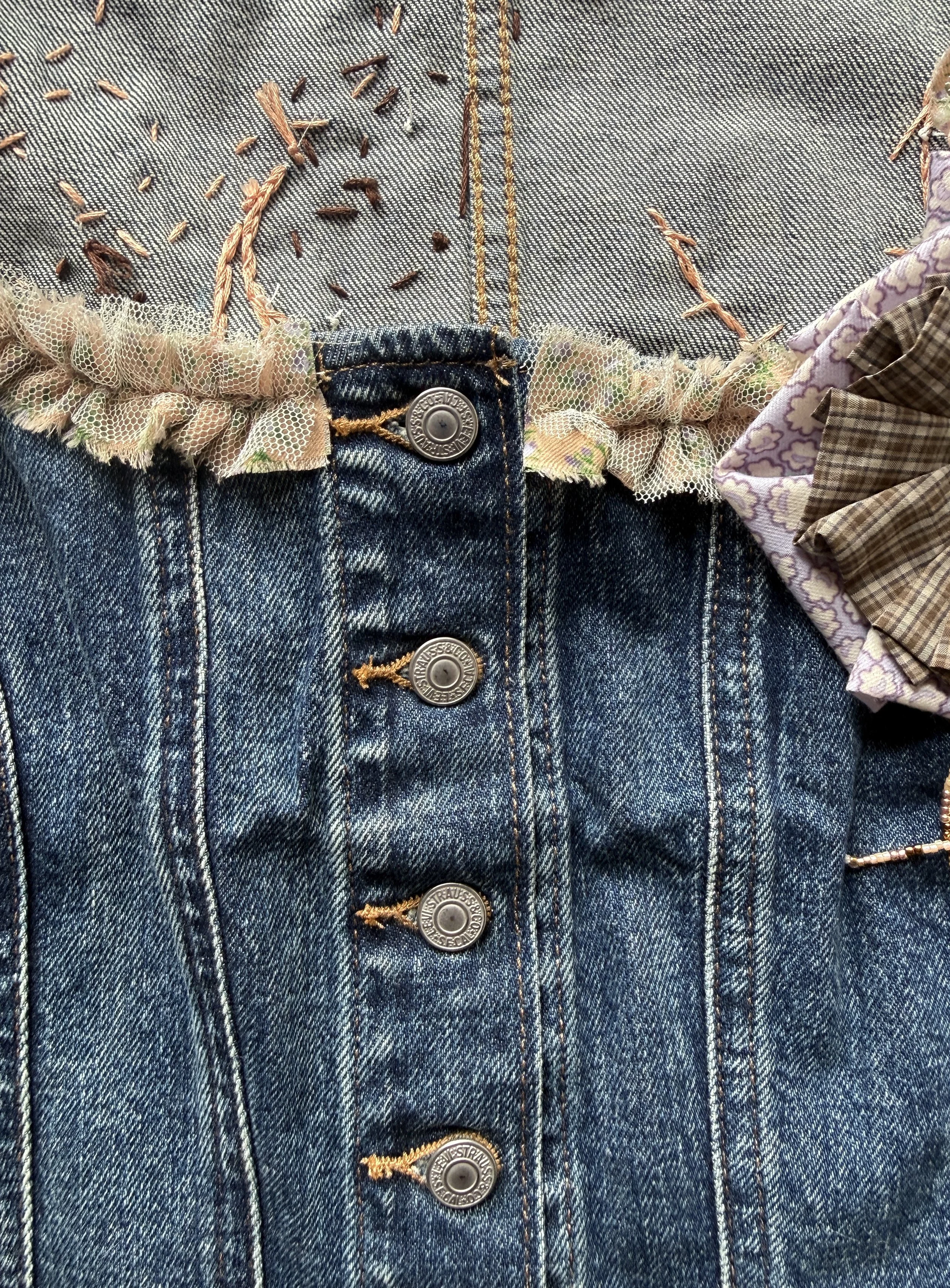 Anna Sui Resort 2027 Embellished Denim Corset Top