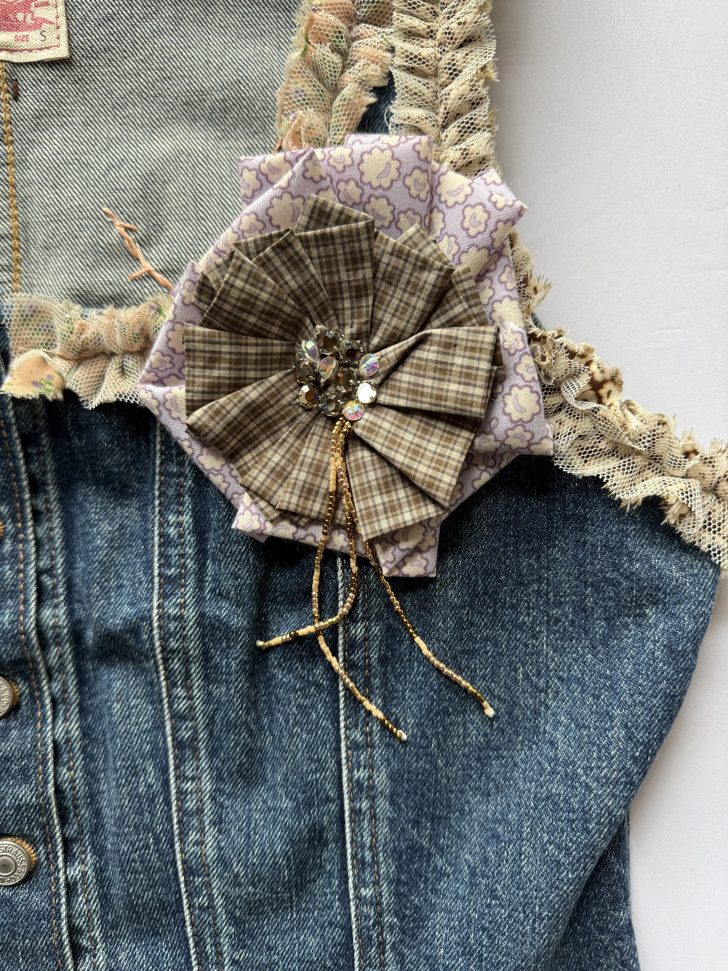 Anna Sui Resort 2027 Embellished Denim Corset Top
