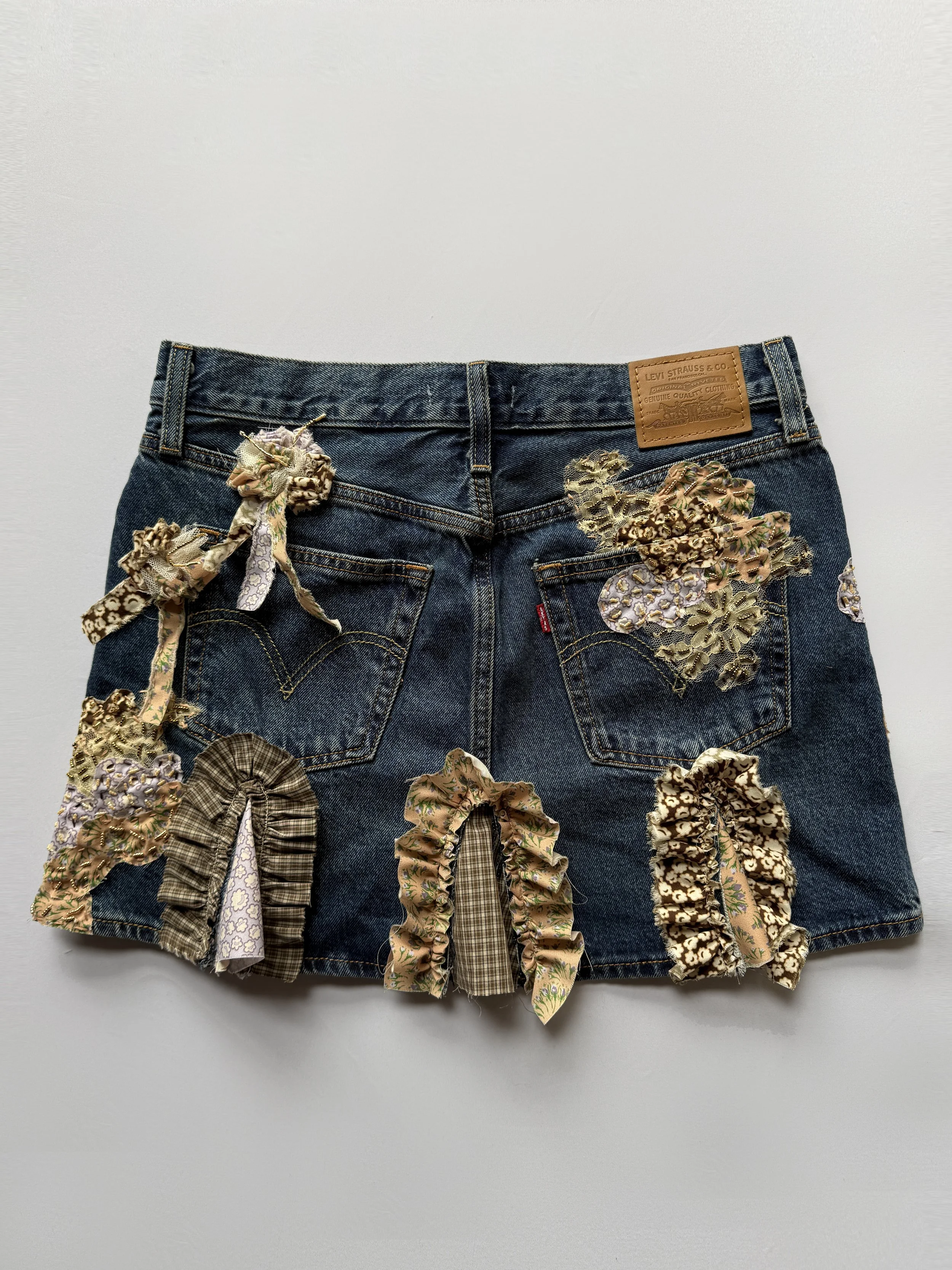 Anna Sui Resort 2027 Embellished Denim Skirt