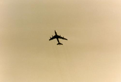 Sandy Mackelprang demonstrating the take off capabilty of the E Model at departure from Luke..jpg
