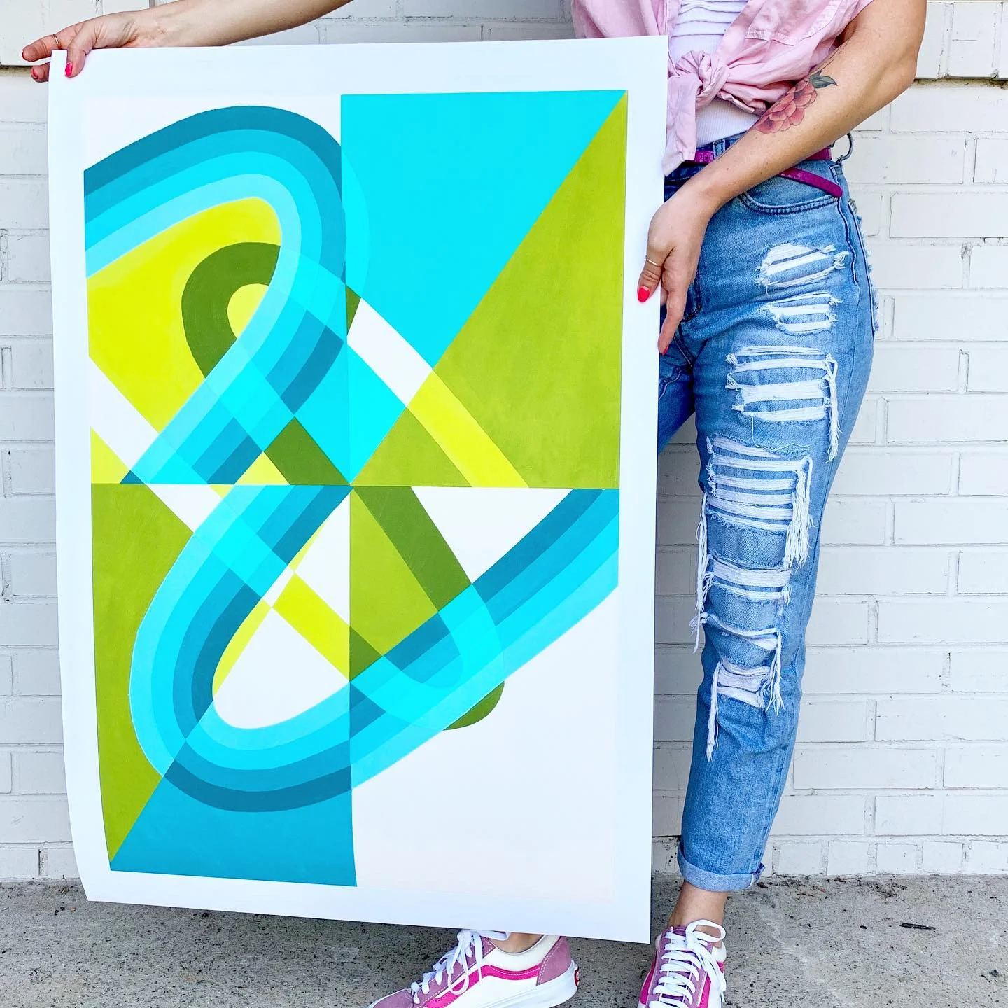 24” X 36” SWOOSH PRINT IN BLUE