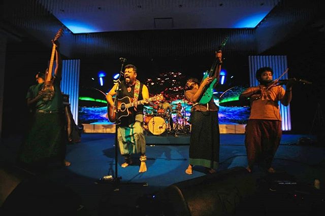 Yesterday our guitar and bass faculty @sanjaykumar30 and @nareshnathan777 had a great gig with The Raghu Dixit Project! .
.
#faculty #guitar #bass #raghudixit #livemusic #bangalore