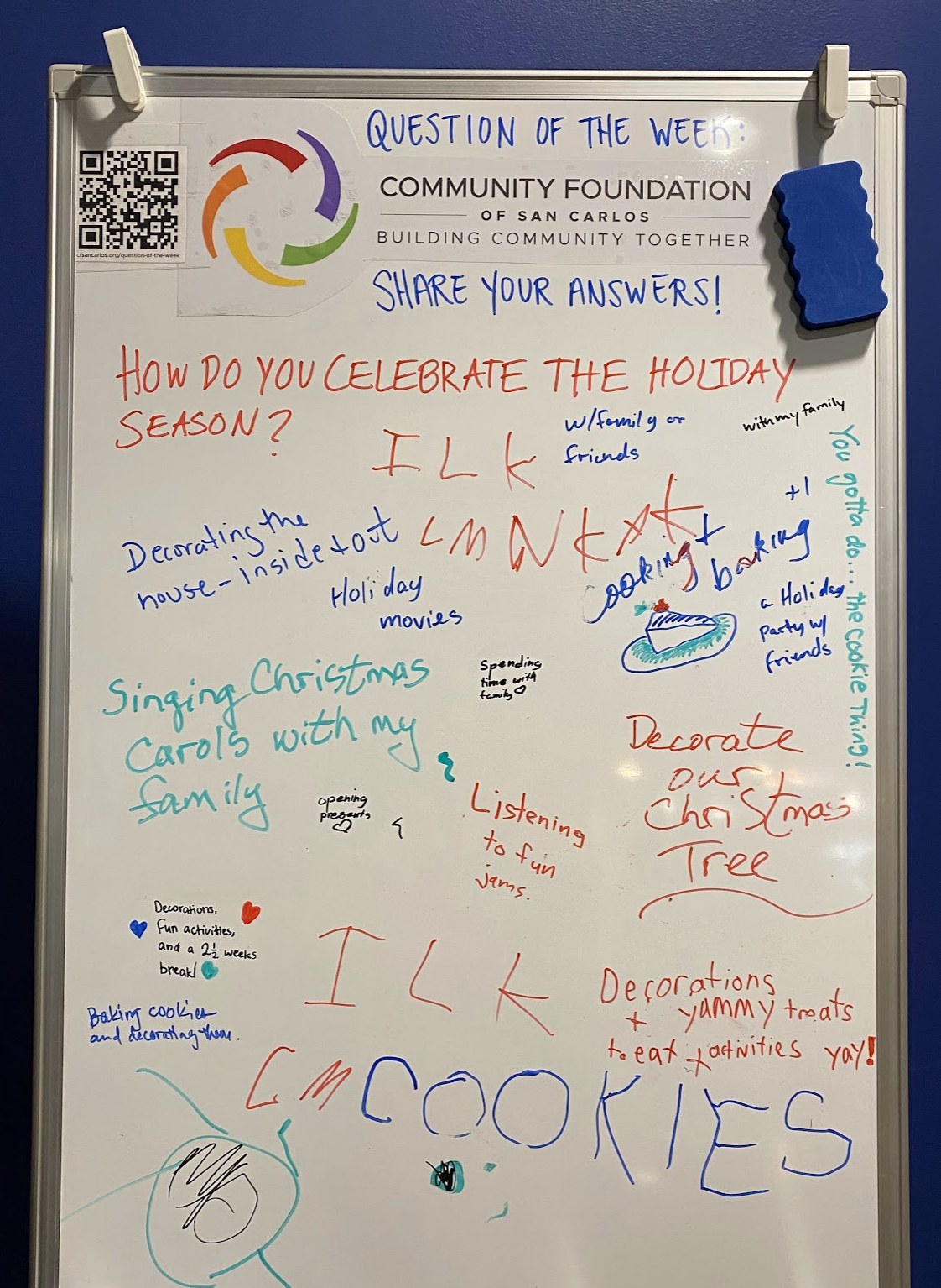 Q3:  How do you celebrate the holiday season?  | San Carlos Q of the Week