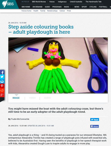 Step aside colouring books – adult playdough is here