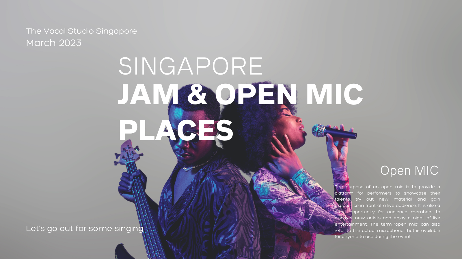 Open Mic/Jam Session Places in SG [2023 MARCH]