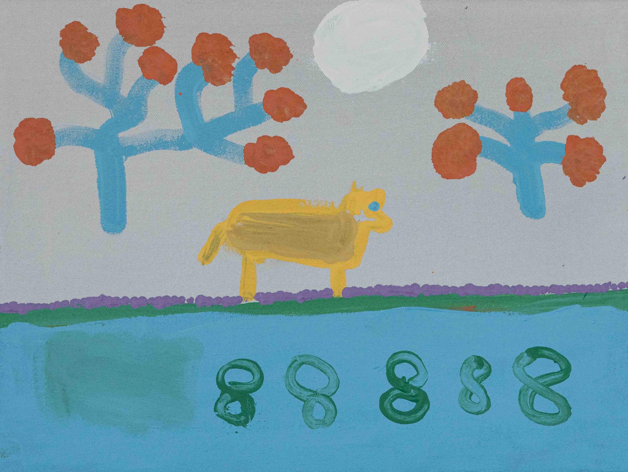 Dingo in the moonlight by Doreen Chapman