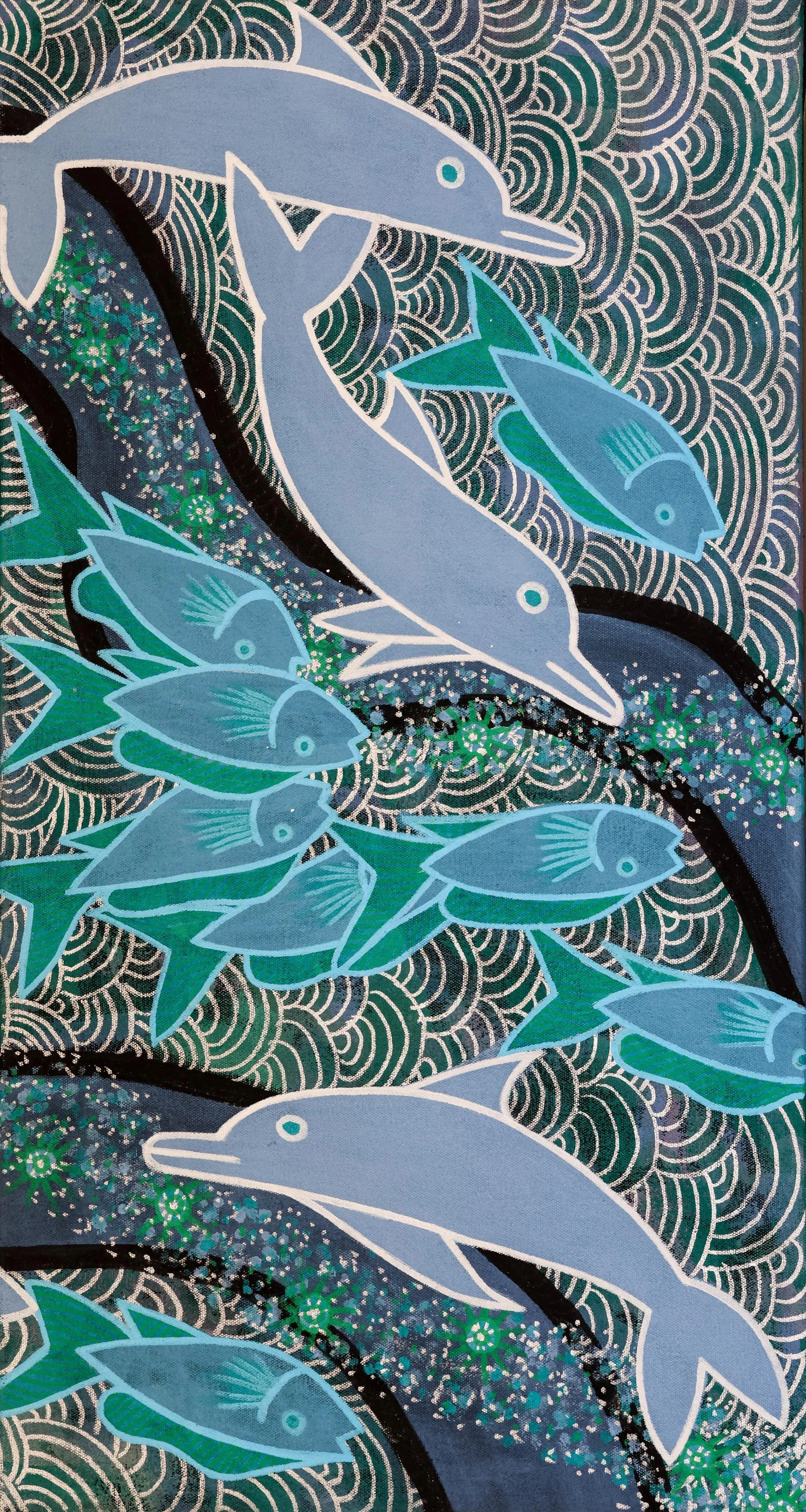 Mutjalandjal (Dolphins) by Ruby Djikarra Alderton