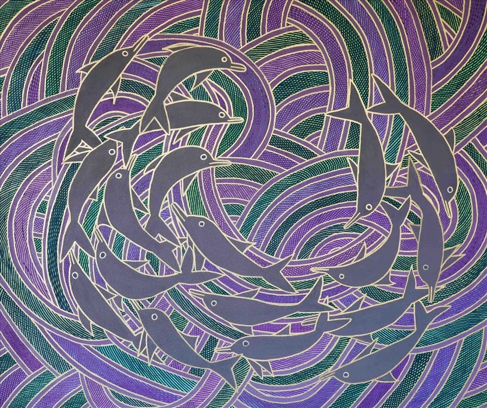 Mutjalandjal (Dolphin) by Ruby Djikarra Alderton