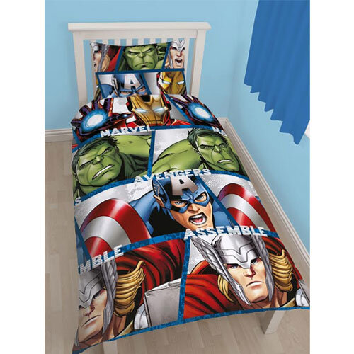 Official Marvel Avengers Assemble Reversible Single Duvet Set