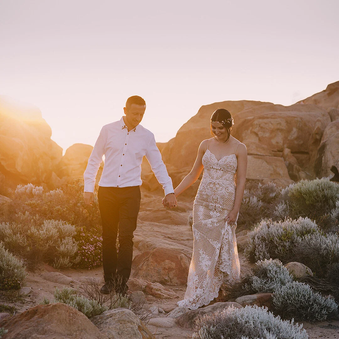 happy couple elopement Yallingup