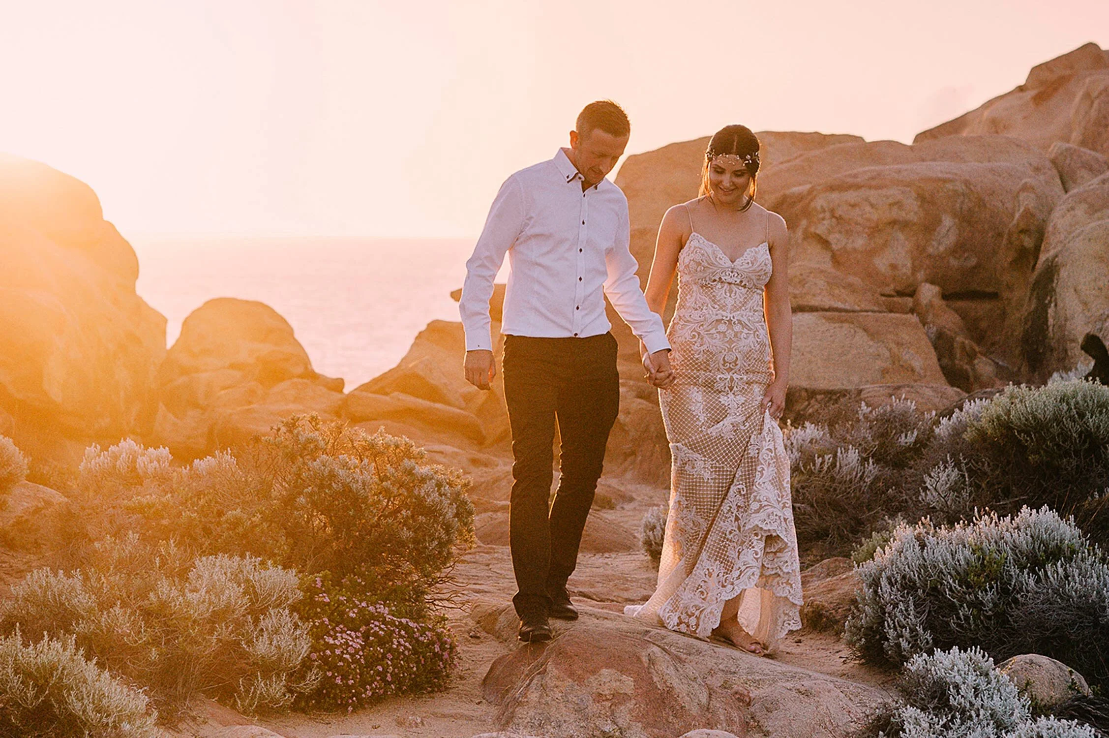 dramatic sunset-Perth-elopement