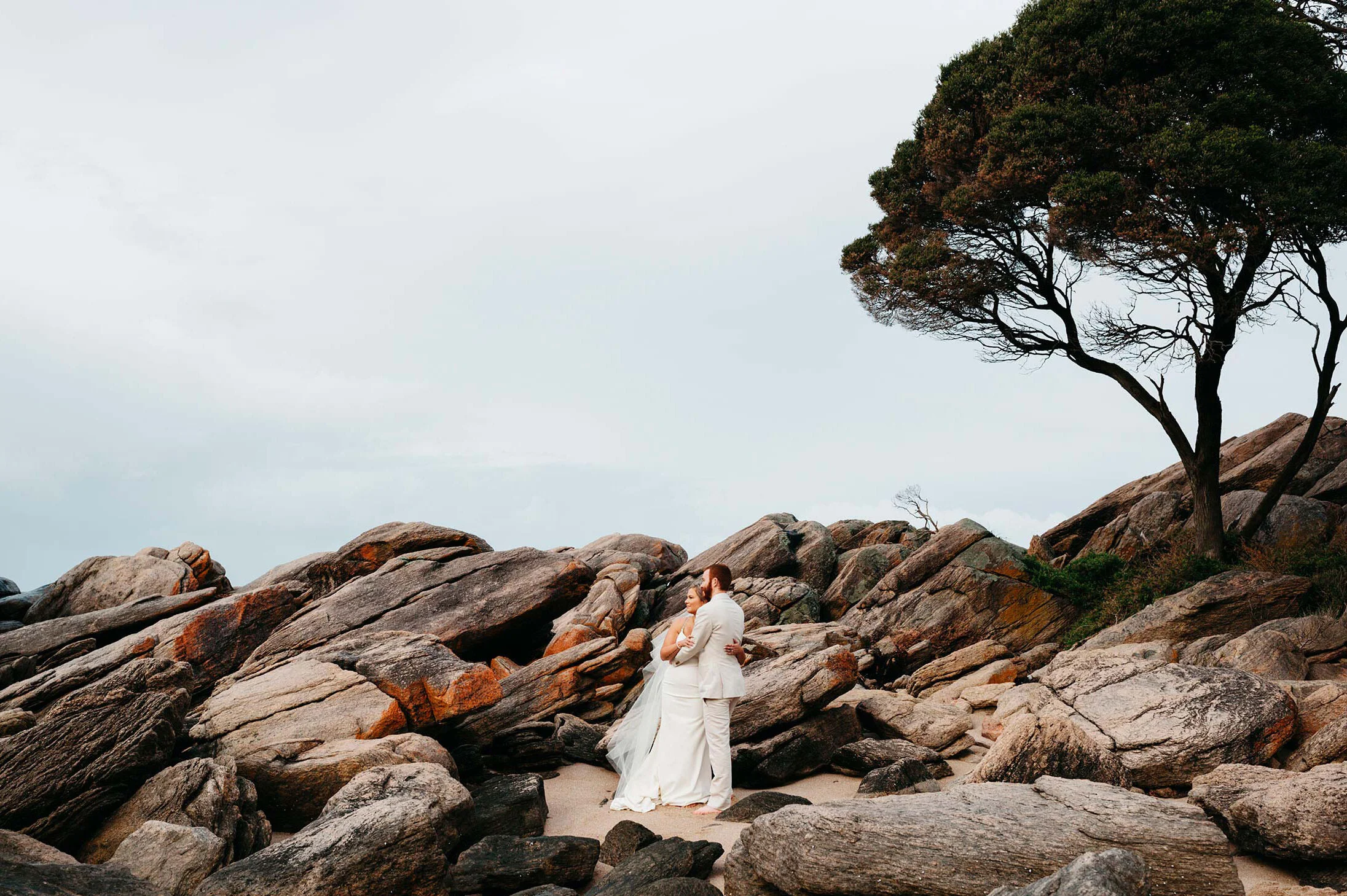 dramatic beach elopement Margaret River
