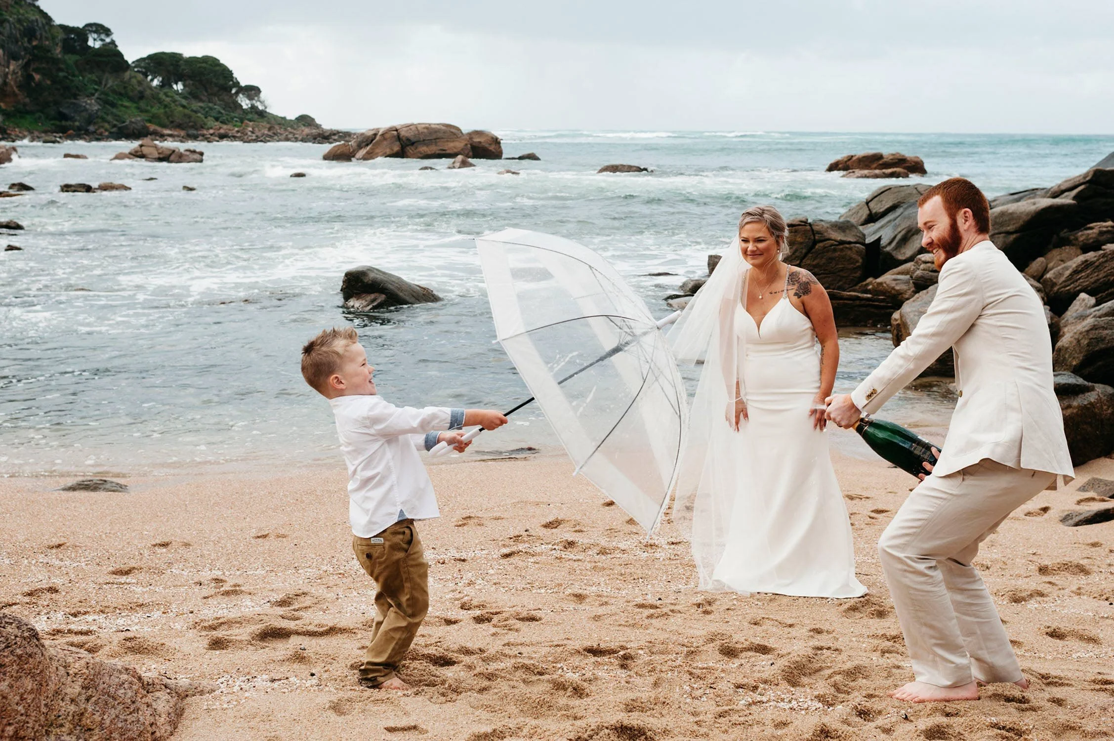 fun natural elopement Margaret River