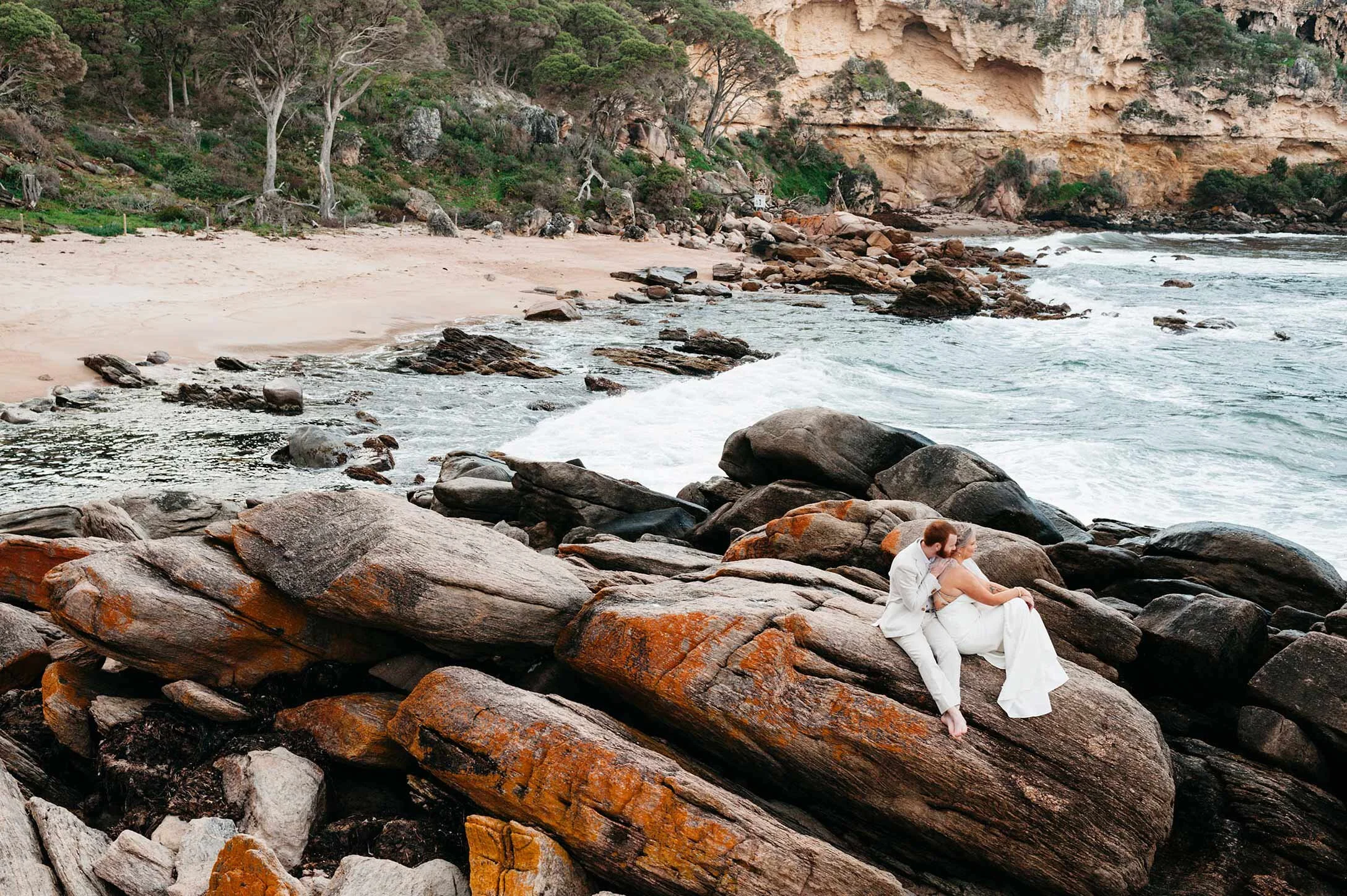 dramatic rocks elopement Margaret River