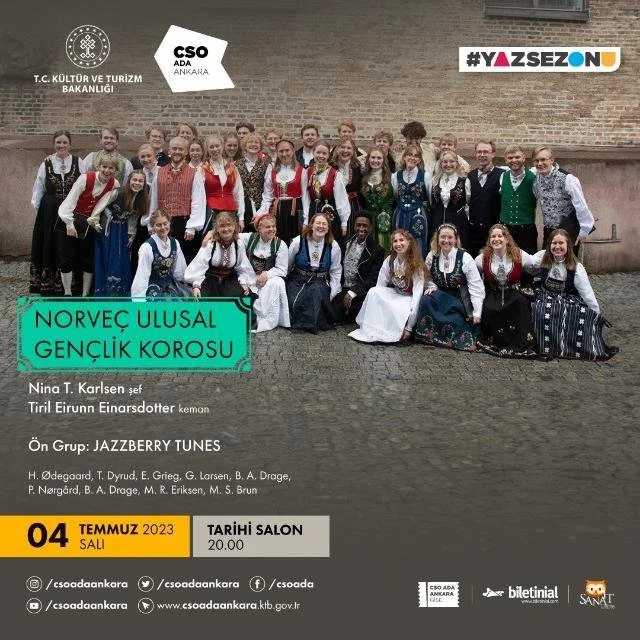 Åpningskonsert Sommerturné Norges Ungdomskor 2023