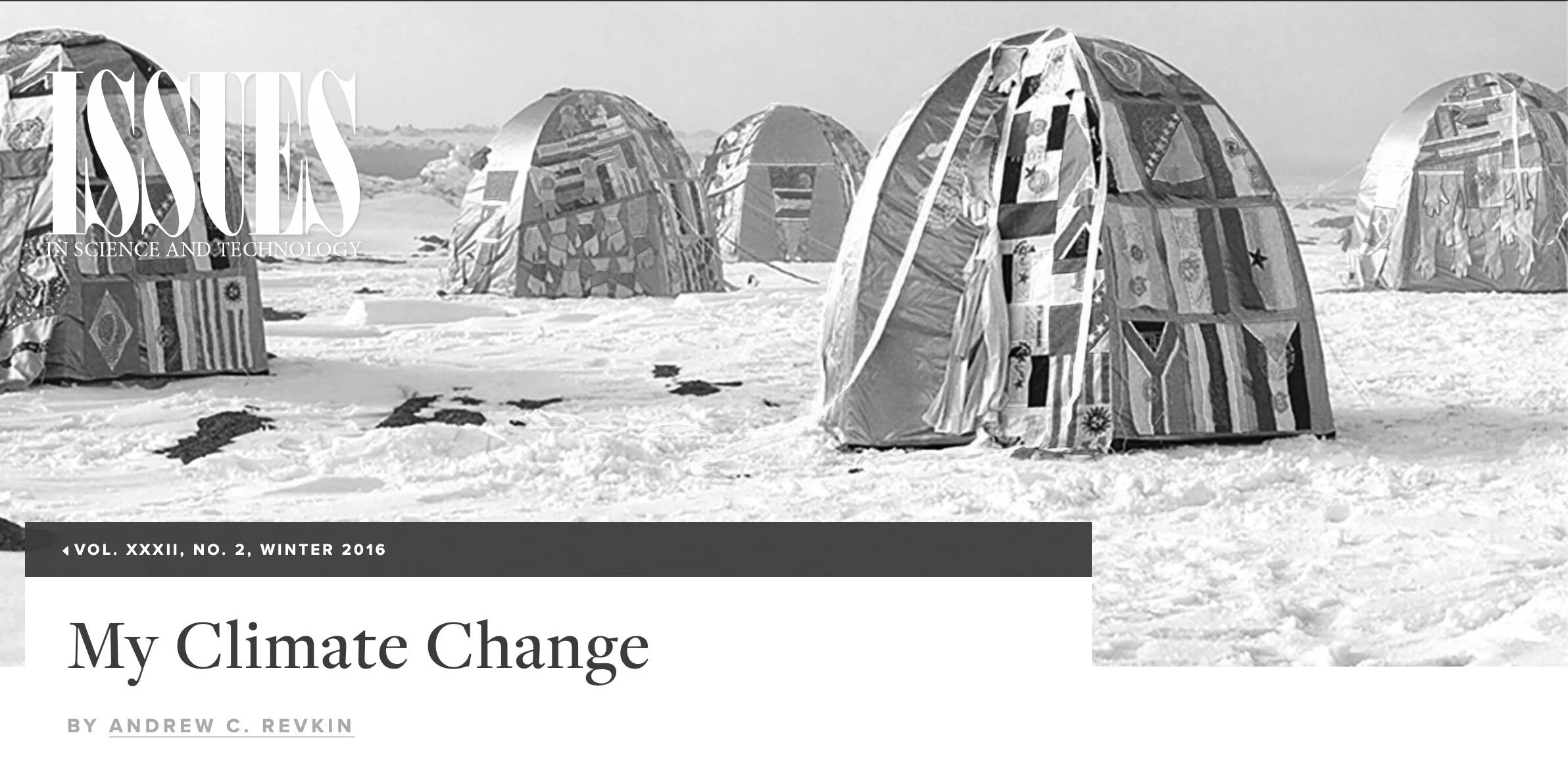 My Climate Change | Issues in Science and Technology | 2016