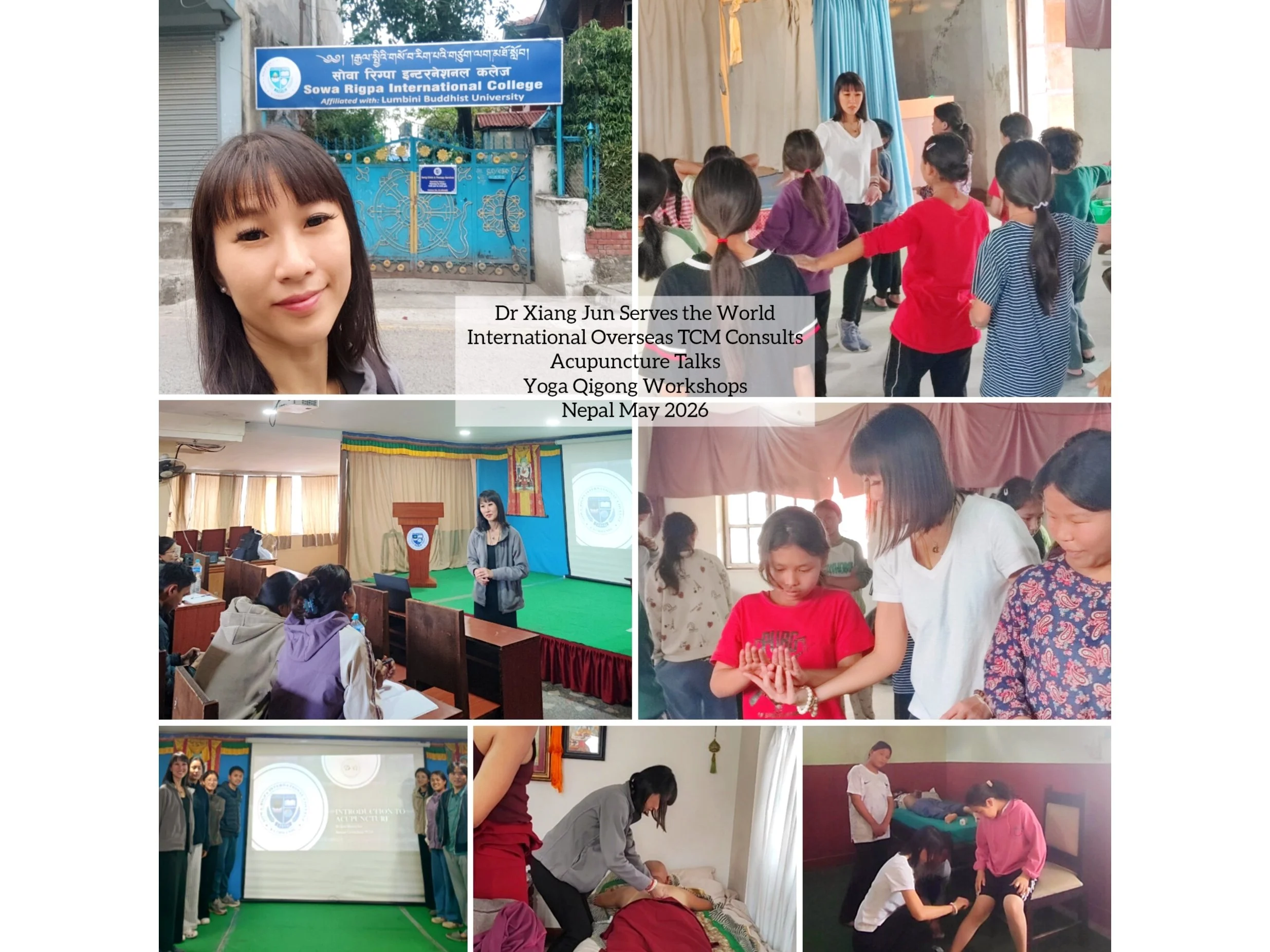 Overseas International Volunteer TCM Consults, Acupuncture Talks, Yoga Qigong Workshops at Nepal May 2026 