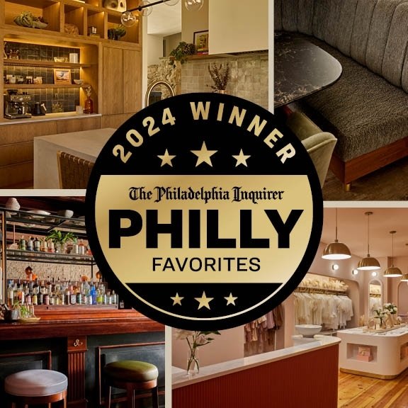 We're honored to share that we were voted Philadelphia's favorite Interior Design Firm this year for @philadelphiainquirer @philly.faves .  Thank you for nominating and voting for us.  Thank you to our clients that have partnered with us.  Wonderful 