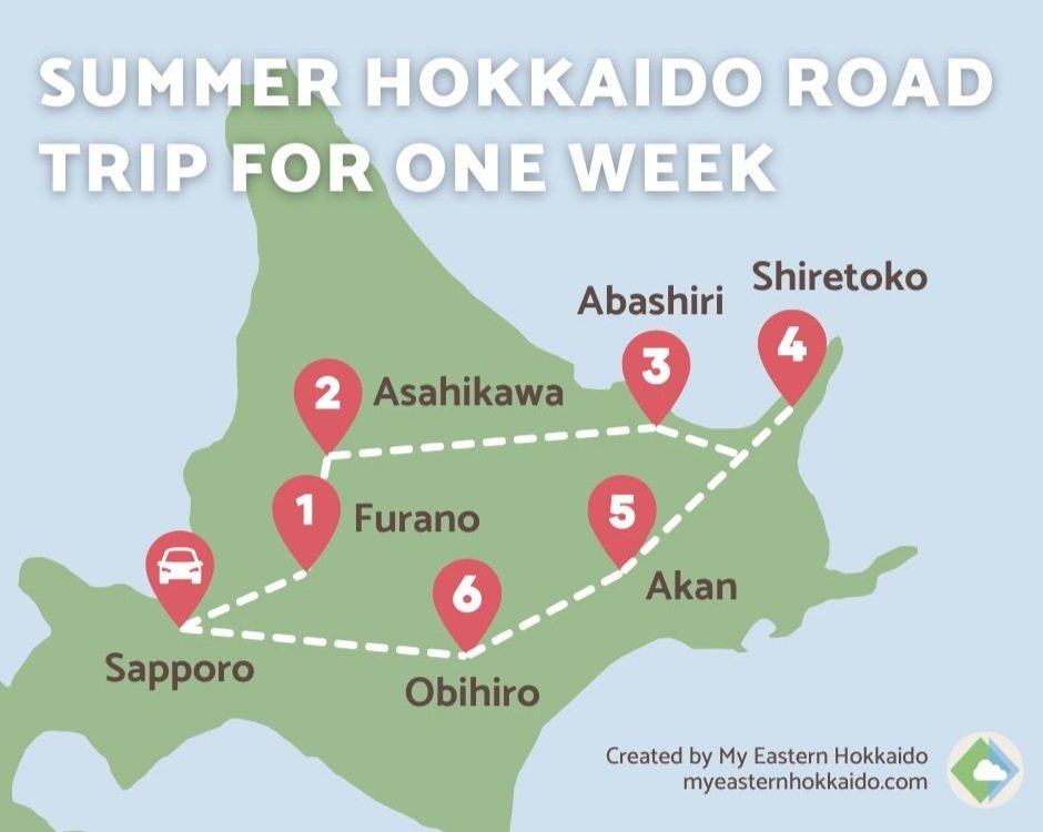 hokkaido road trip itinerary summer