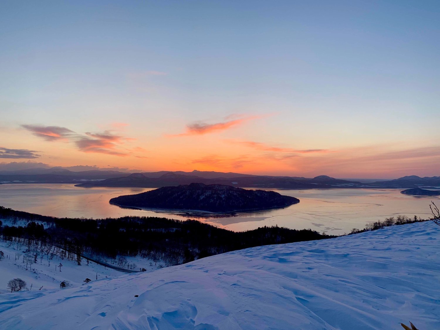 Lake Kussharo Winter View