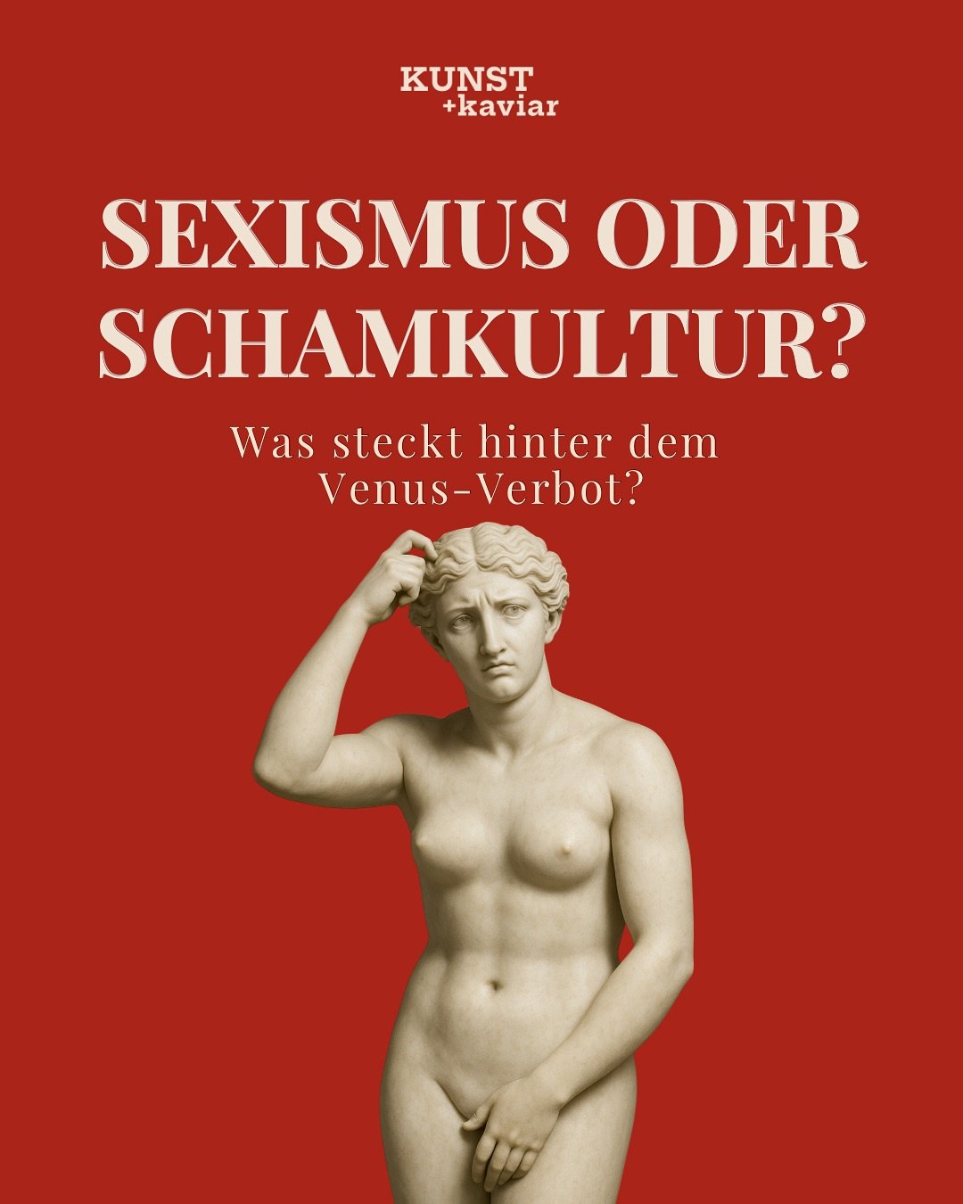 Warum ist es immer wieder die weibliche Nacktheit, die als &bdquo;anst&ouml;&szlig;ig&ldquo; empfunden wird? 

Diese Frage stellt sich aktuell in Berlin: Eine Bronzestatue der Venus Medici wurde aus einem Bundesamt entfernt, weil sie laut Gleichstell