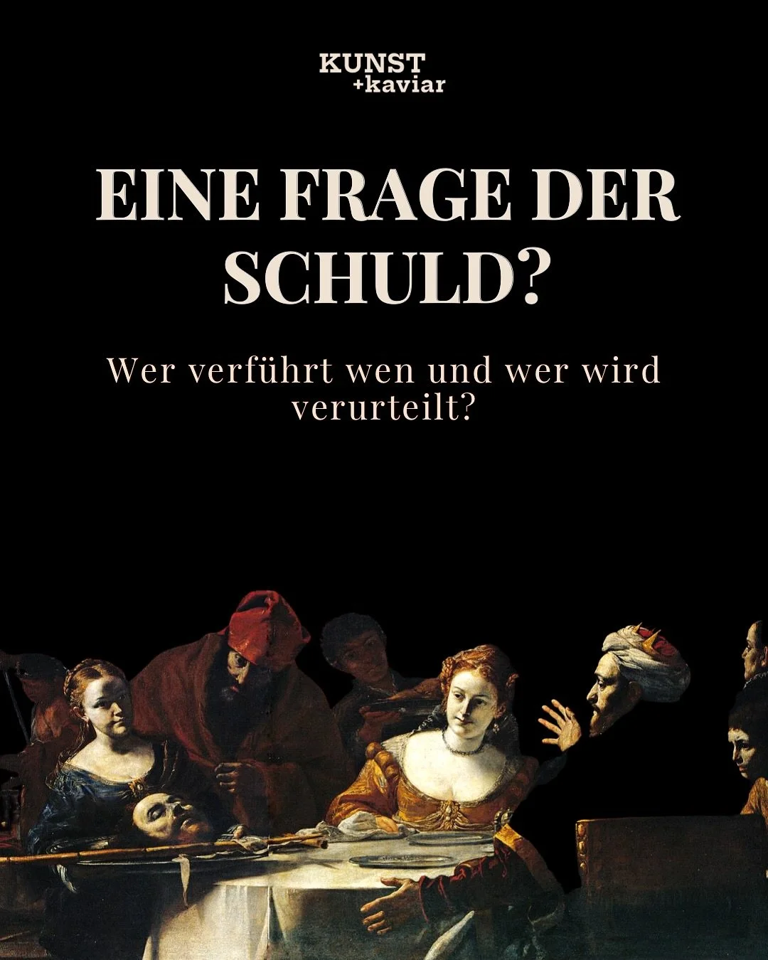 Aber wer tr&auml;gt am Ende die Schuld? 🤔

Die Geschichte von Salome ist ein Lehrst&uuml;ck in Sachen Projektion, Macht und Moral.
 Die Geschichte von Salome wird an zwei Stellen in der Bibel erz&auml;hlt. Kurz zusammengefasst lautet sie so: Salome 