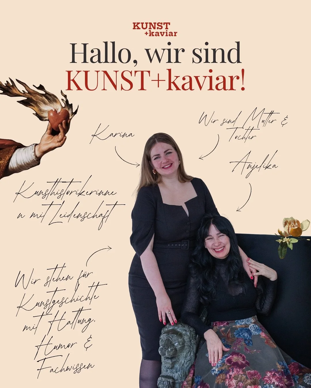 Freund:innen der Kunst, 
Wir sind sprachlos. WAS PASSIERT HIER? 🥺

Pl&ouml;tzlich sind wir 8 Tausend Menschen (ACHT!!!!), und wir haben das Gef&uuml;hl, dass wir uns nochmal ganz kurz vorstellen sollten, um alle herzlich willkommen zu hei&szlig;en ?