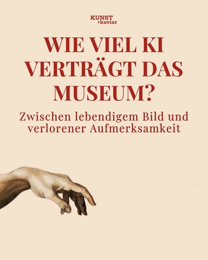 Wie viel KI vertr&auml;gt eigentlich ein Museum?🤔

Freund:innen, auch wir haben Themen, bei denen wir uns nicht einig werden. In immer mehr H&auml;usern ver&auml;ndert sich die Kunstpr&auml;sentation. Pl&ouml;tzlich bewegen sich  Figuren auf Gem&aum