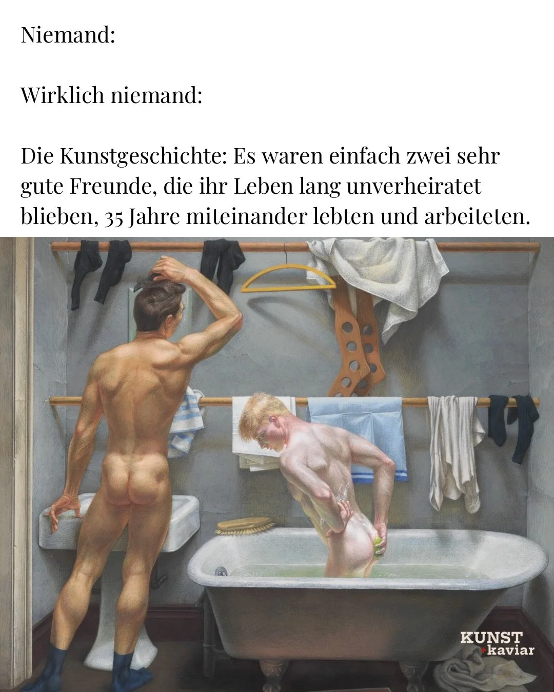 Freund:innen der Kunst,

Wie viele Liebesgeschichten der Kunstgeschichte wurden eigentlich nie als Liebesgeschichten erz&auml;hlt?

Heute beginnt der Juni und damit der Pride Month, ein Monat, der nicht nur feiert, sondern auch daran erinnert, wie vi