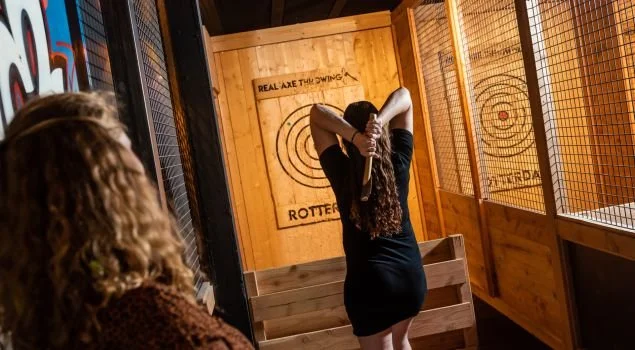 Axe Throwing? With the Men?  Why Not?!