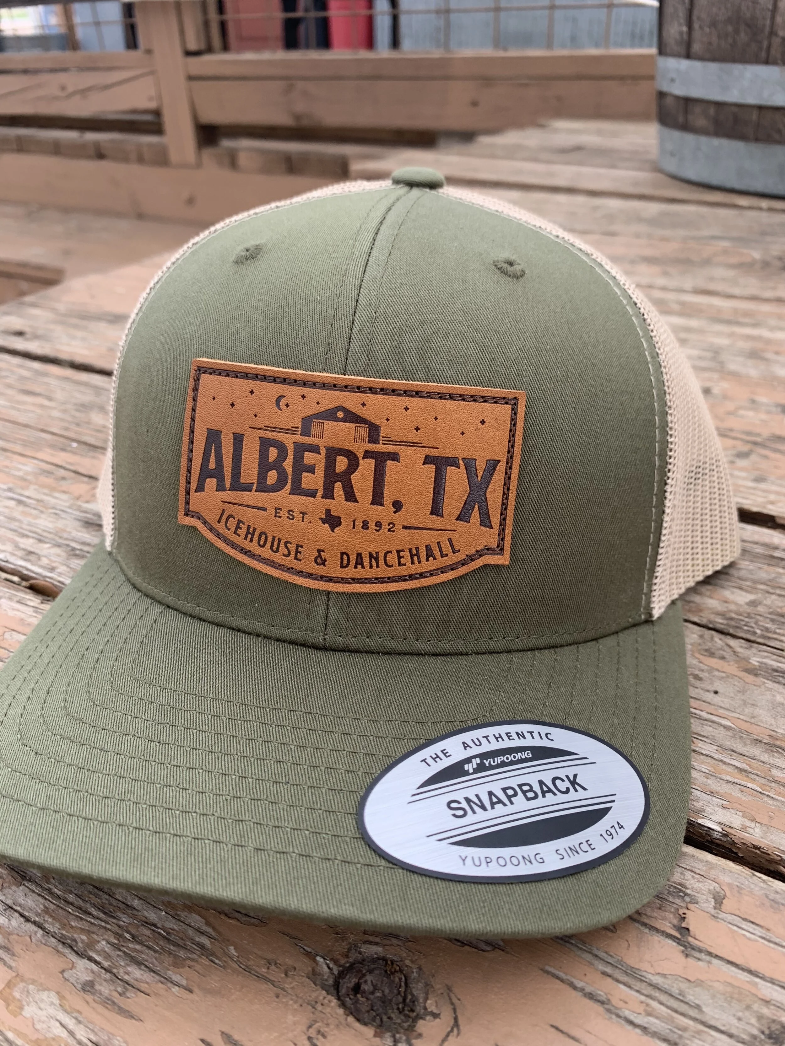 Yupoong Albert Leather Patch Hat 