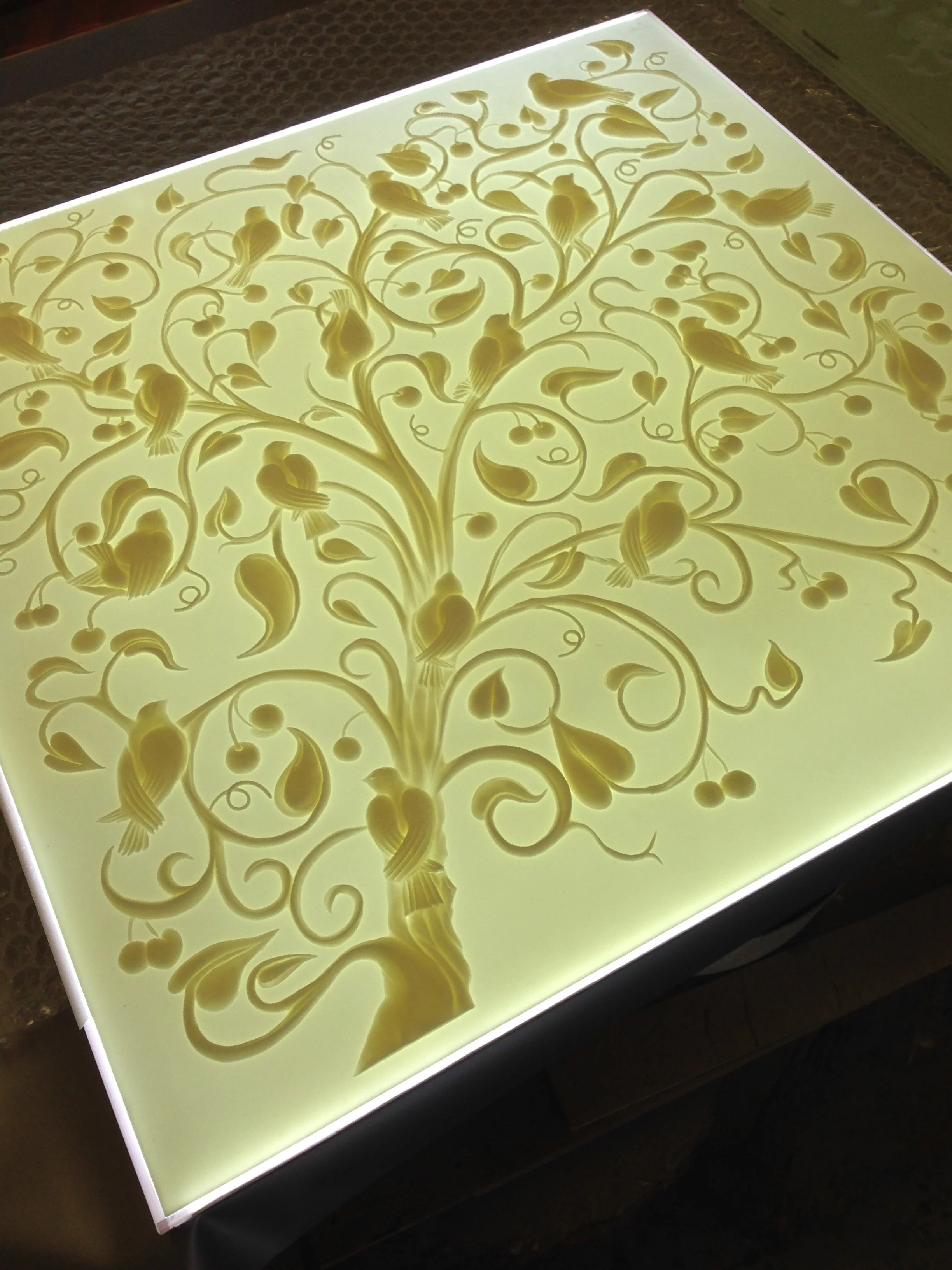 Lalique light panel commission