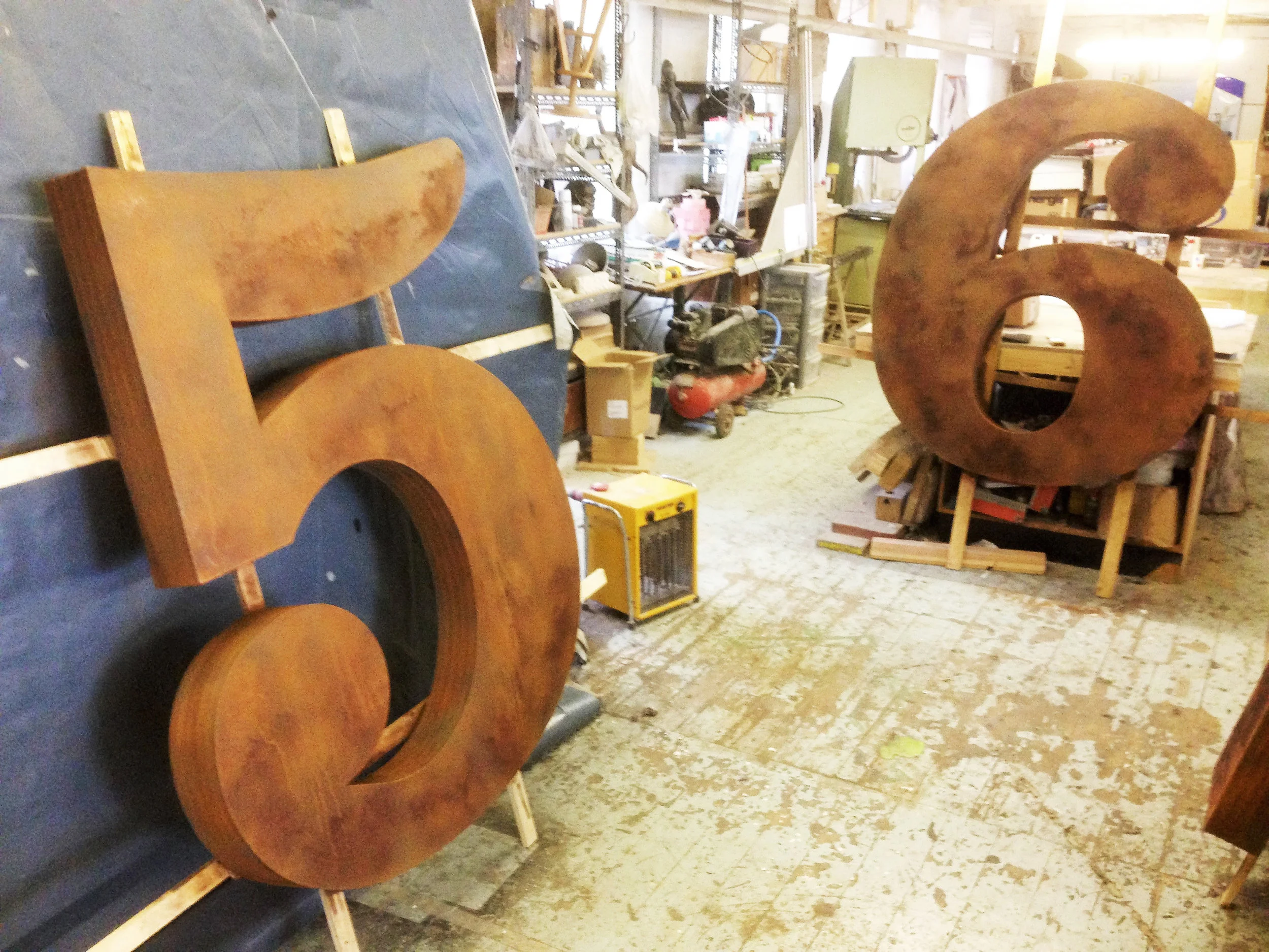 Numbers, Rusted MDF