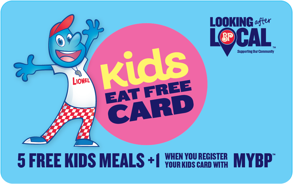 Image of Boston Pizza Kids Eat Free Card.