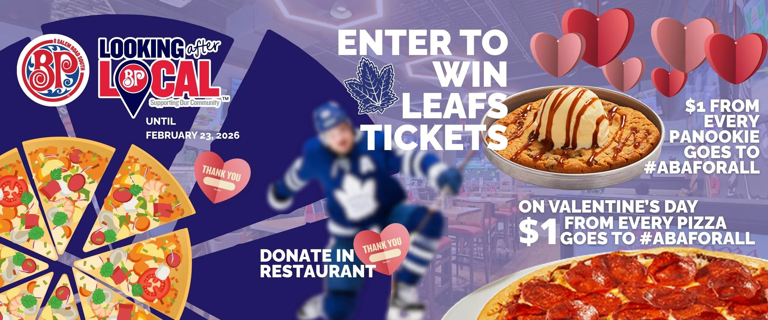 Boston Pizza All Hearts until February 23, 2026.