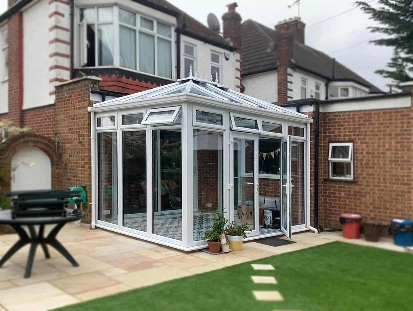 Conservatories: white uPVC conservatory installed in North London