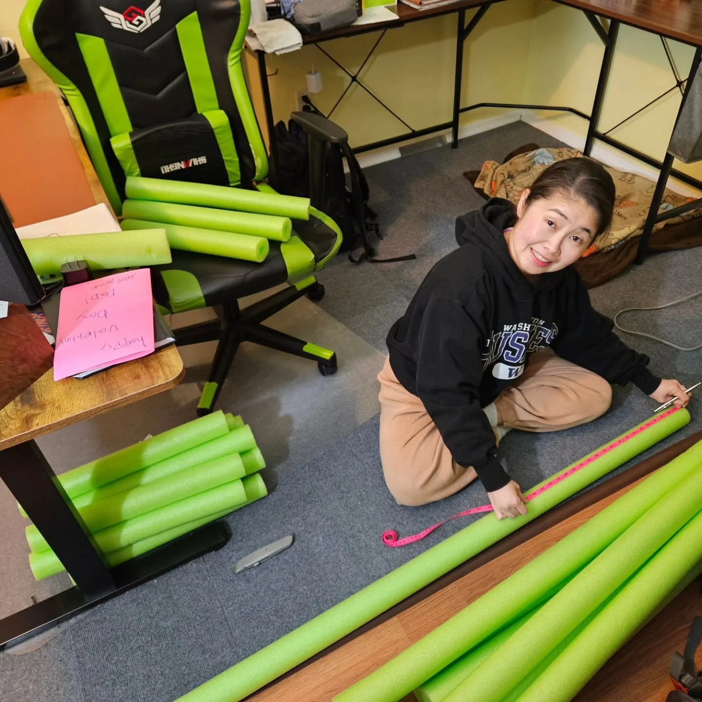 Getting ready for our big day at @grcmuseum

I'm cutting up pool noodles for us to play and explore together! And yes, you&rsquo;ll get to take them home to keep the fun going!&nbsp;💛

We'll also be playing with different sensory props, instruments,