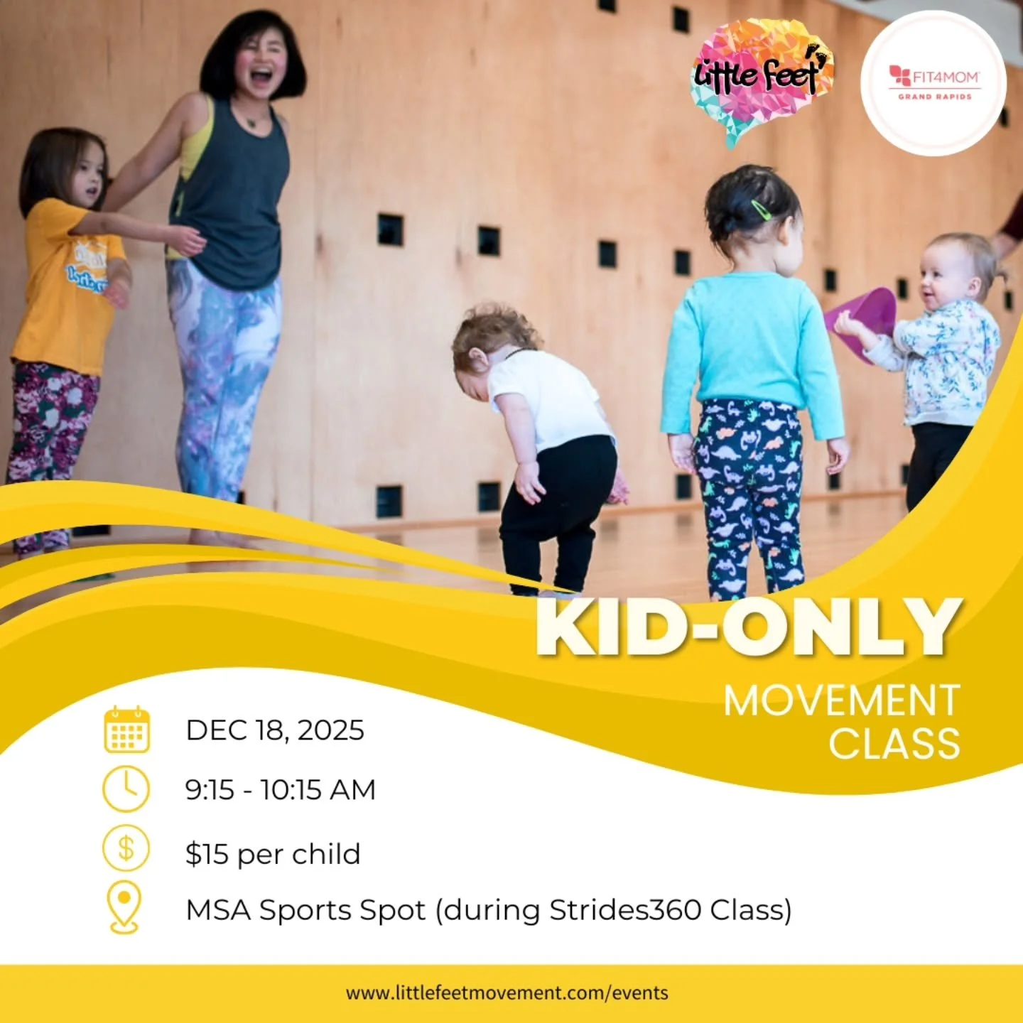 Need a morning to move, recharge, and let your littles burn off energy? 😅 We&rsquo;ve got you!

Let your child (18mths+ to 5 yrs) enjoy their very own kid-only movement class with Ms. Regina from Little Feet Movement while you crush a Strides360 ses