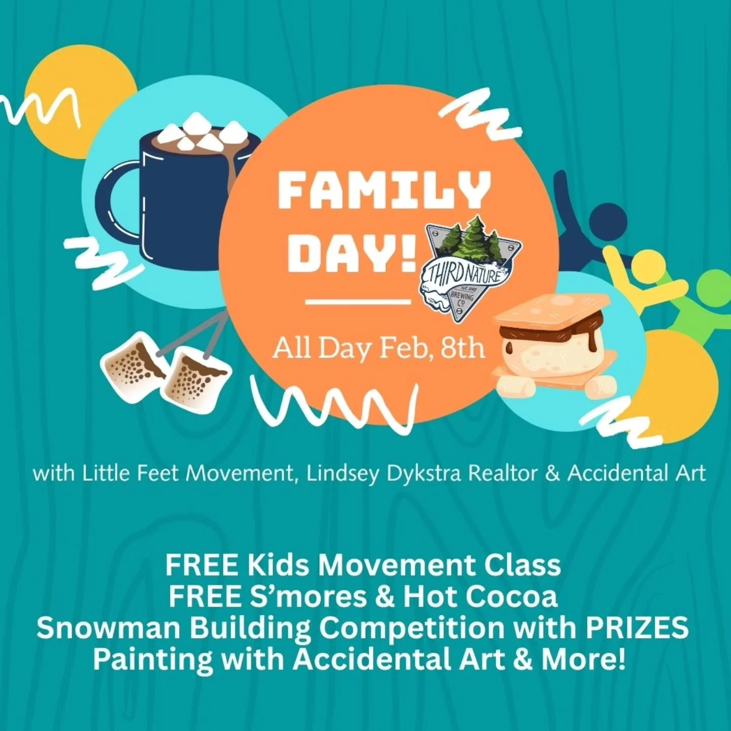 Join Little Feet at @thirdnaturebrewing Family Day!There&rsquo;s something fun going on all day and don&rsquo;t miss Little Feet&rsquo;s movement class at 12:30pm! Just drop-in whenever throughout the day for some fun!

☕️ FREE S'mores, Hot Cocoa &am