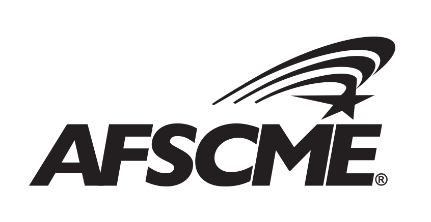 AFSCME logo with stars and curved lines