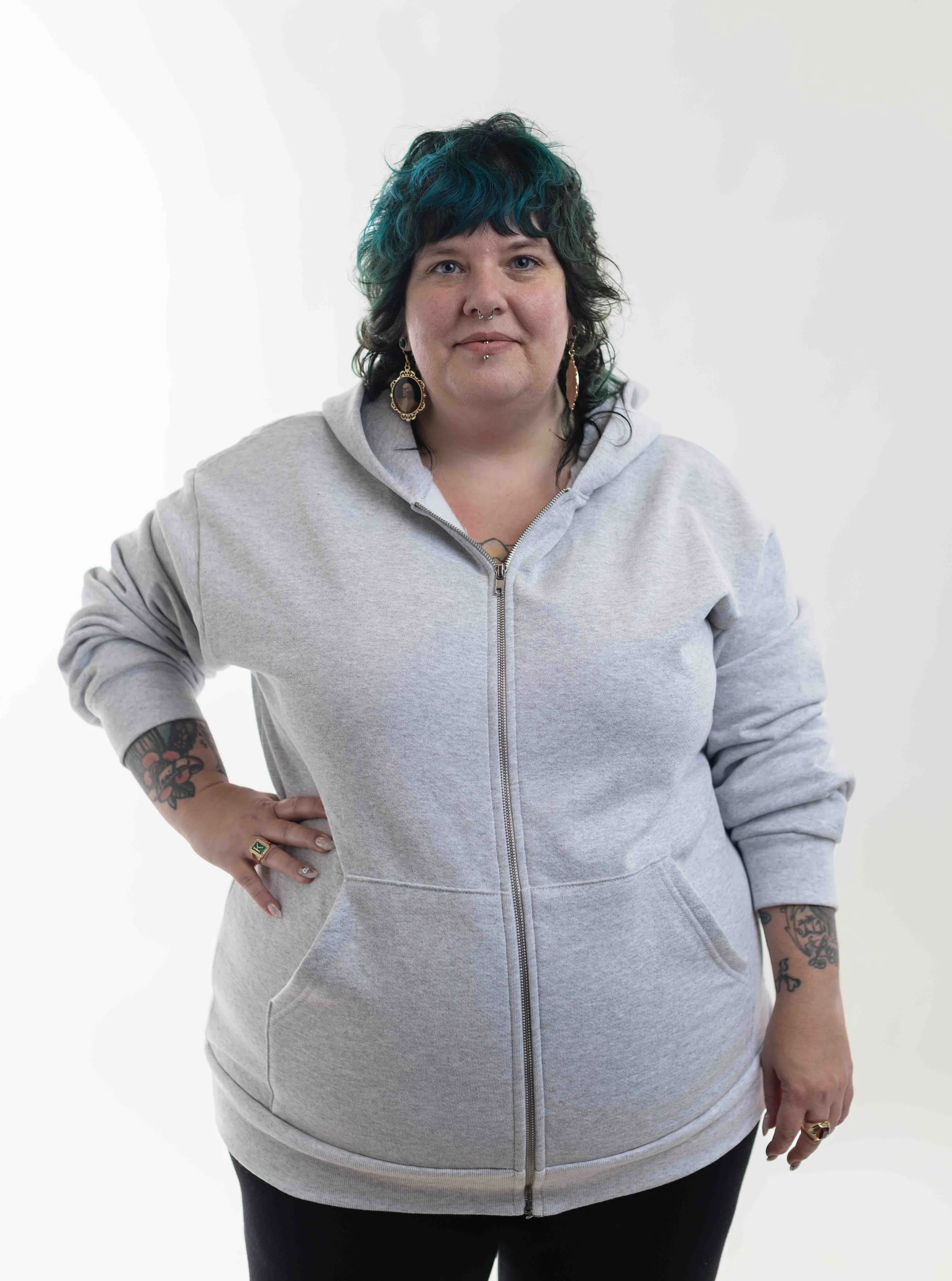 US MADE Unisex Heavy Weight Zip Up Hoodie